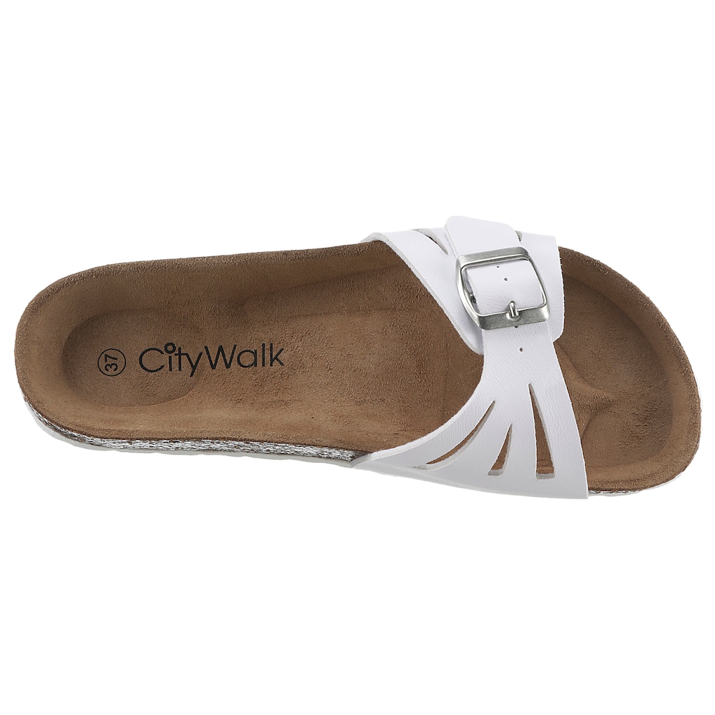 CITY WALK Pantolette, Sommerschuh, Schlappen mit ergonomischem Fußbett