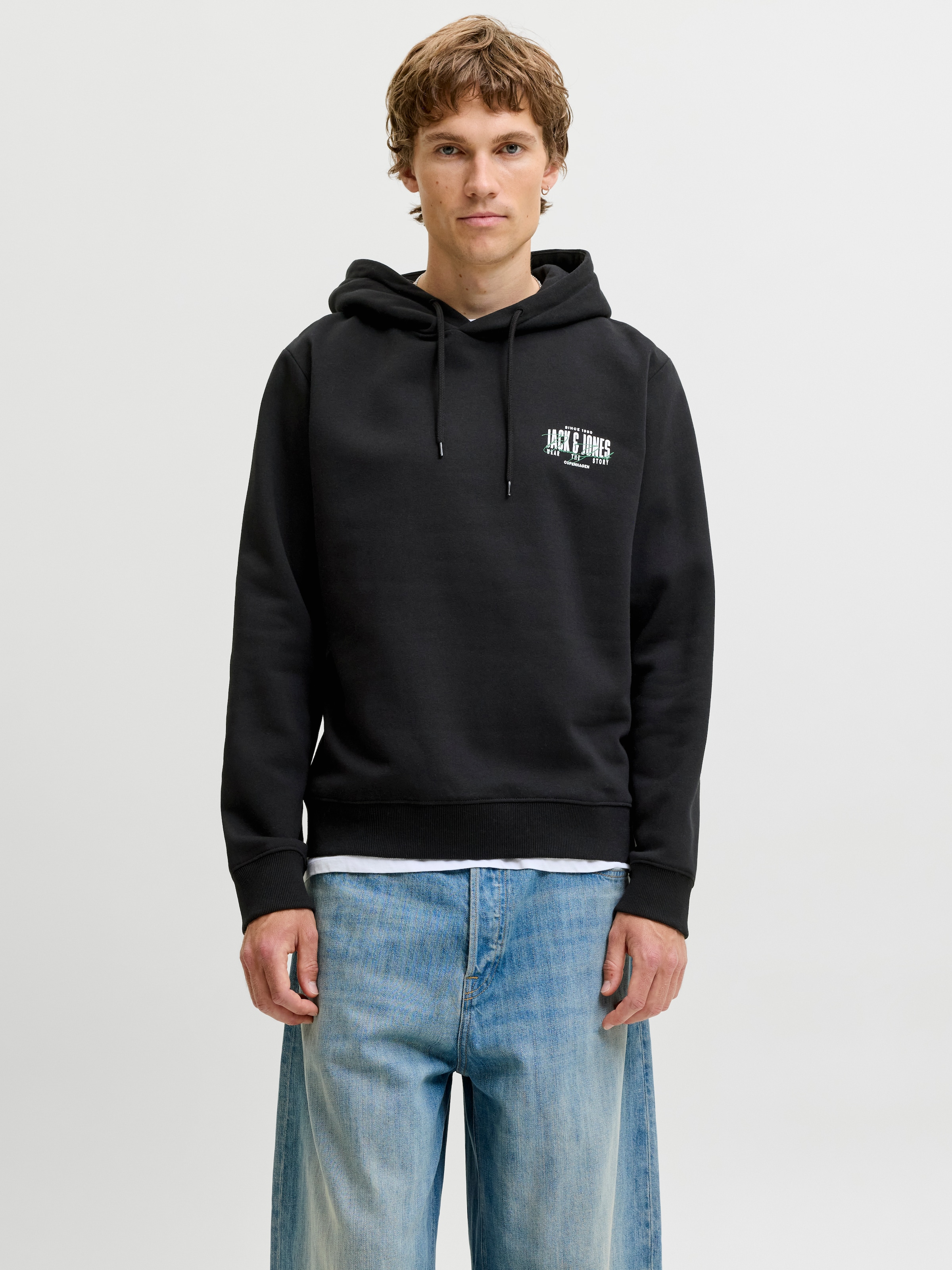 Jack & Jones "JJAERO SWEAT HOOD", Materialmix, regular fit