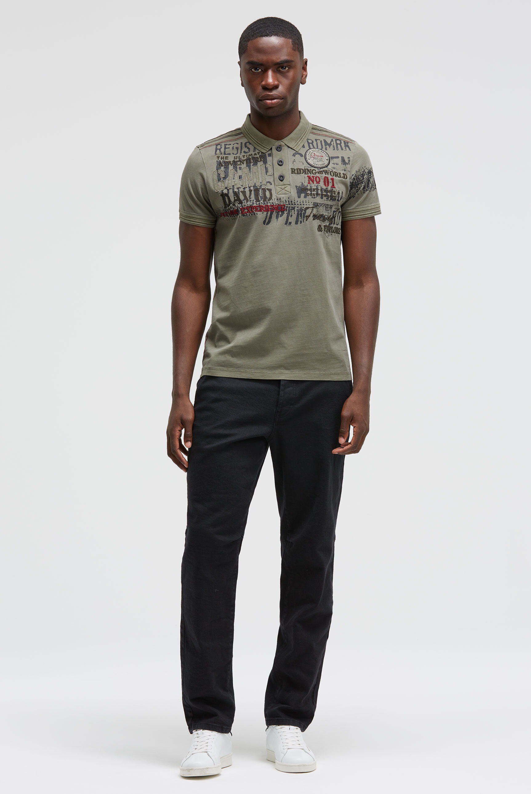 CAMP DAVID Poloshirt, mit Kontrastnähten