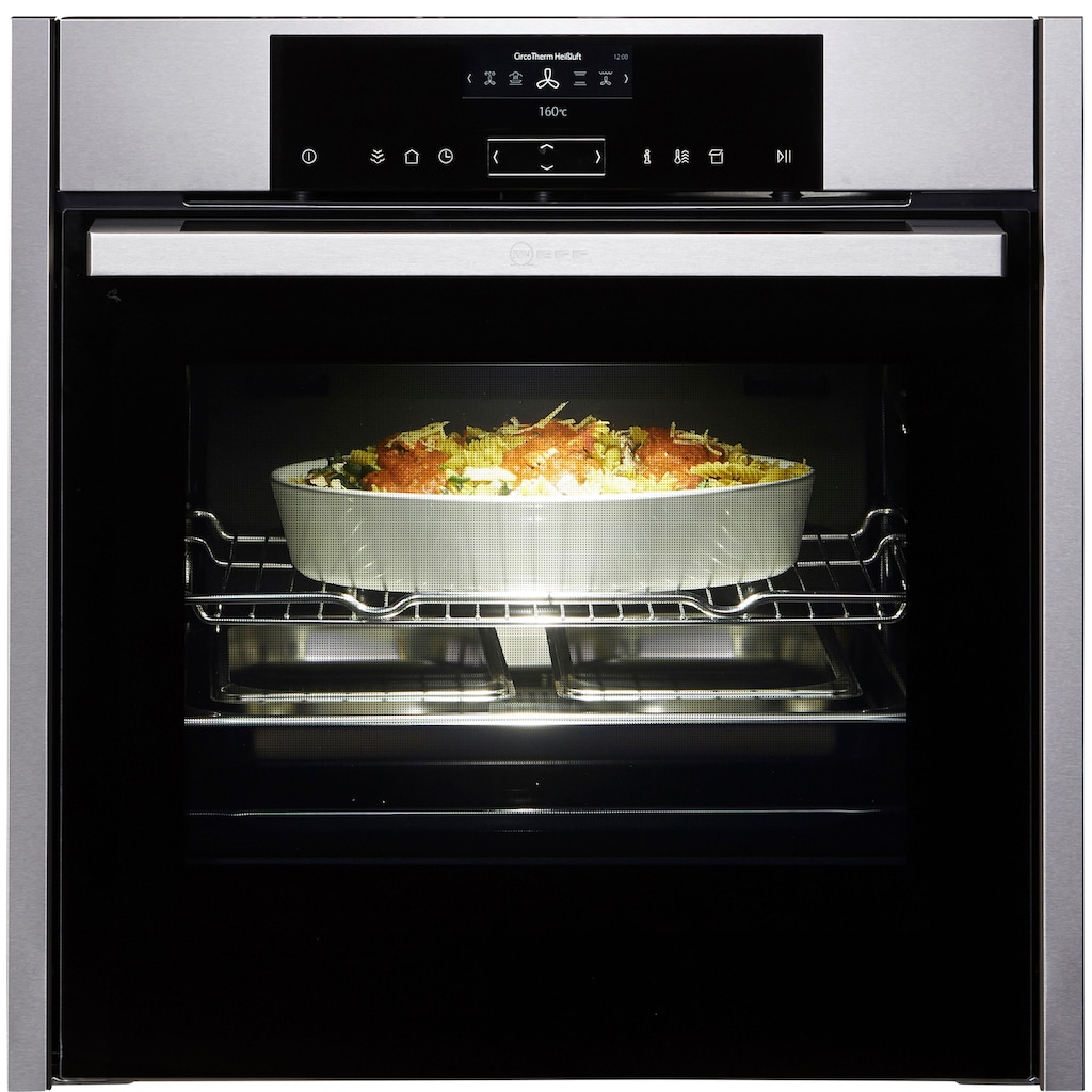 NEFF Dampfbackofen »B15FS22N0«, N 90, mit Teleskopauszug nachrüstbar, easyClean, CircoTherm® FullSteam® - Volldampf