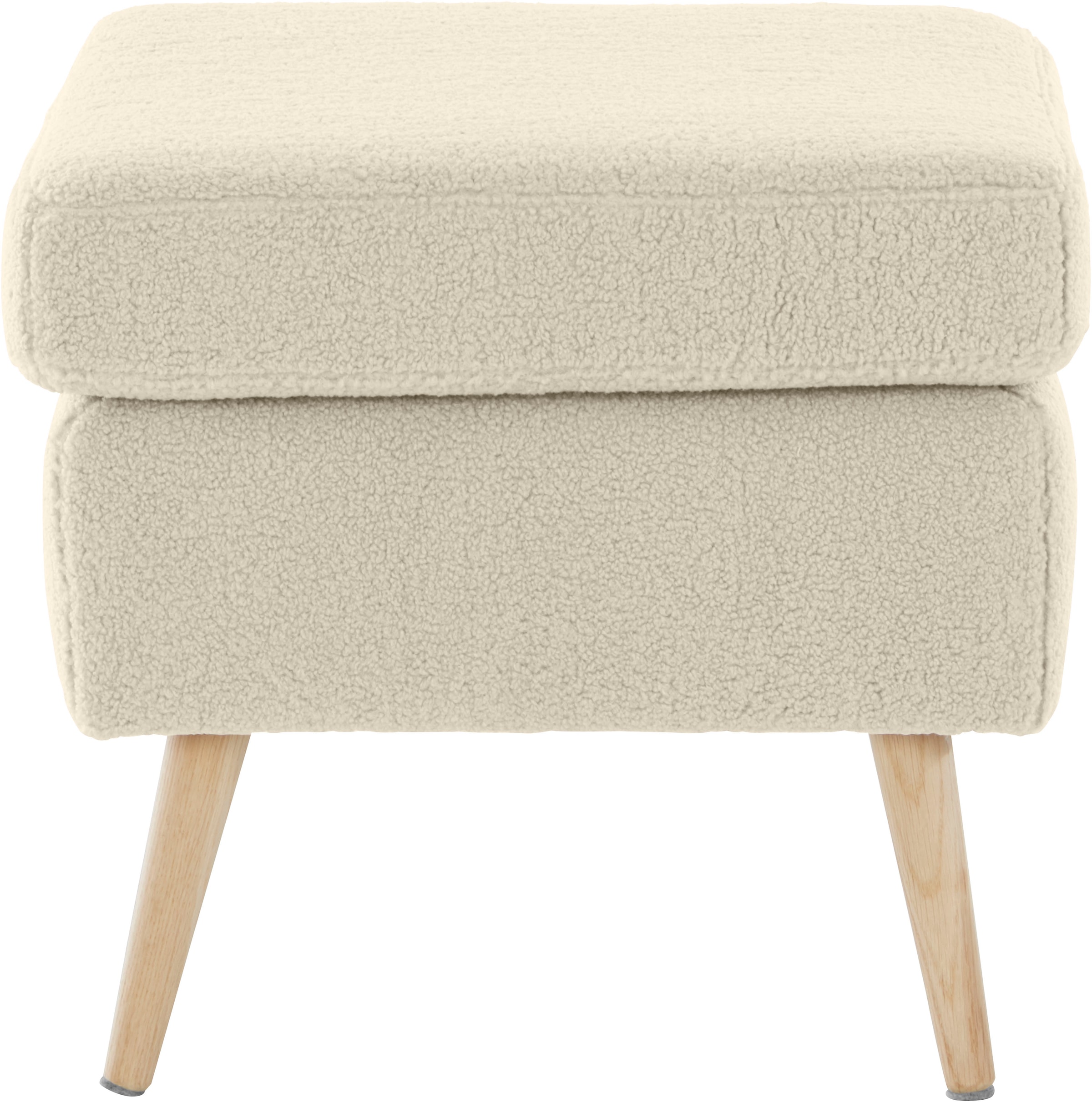 Guido Maria Kretschmer Home&Living Hocker »Salla«, Bezug auch in Luxus-Microfaser in Teddyfelloptik
