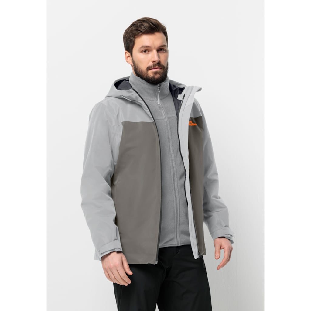 Jack Wolfskin 3-in-1-Funktionsjacke »TAUBENBERG 3IN1 JKT M«, (2 teilig), mit Kapuze