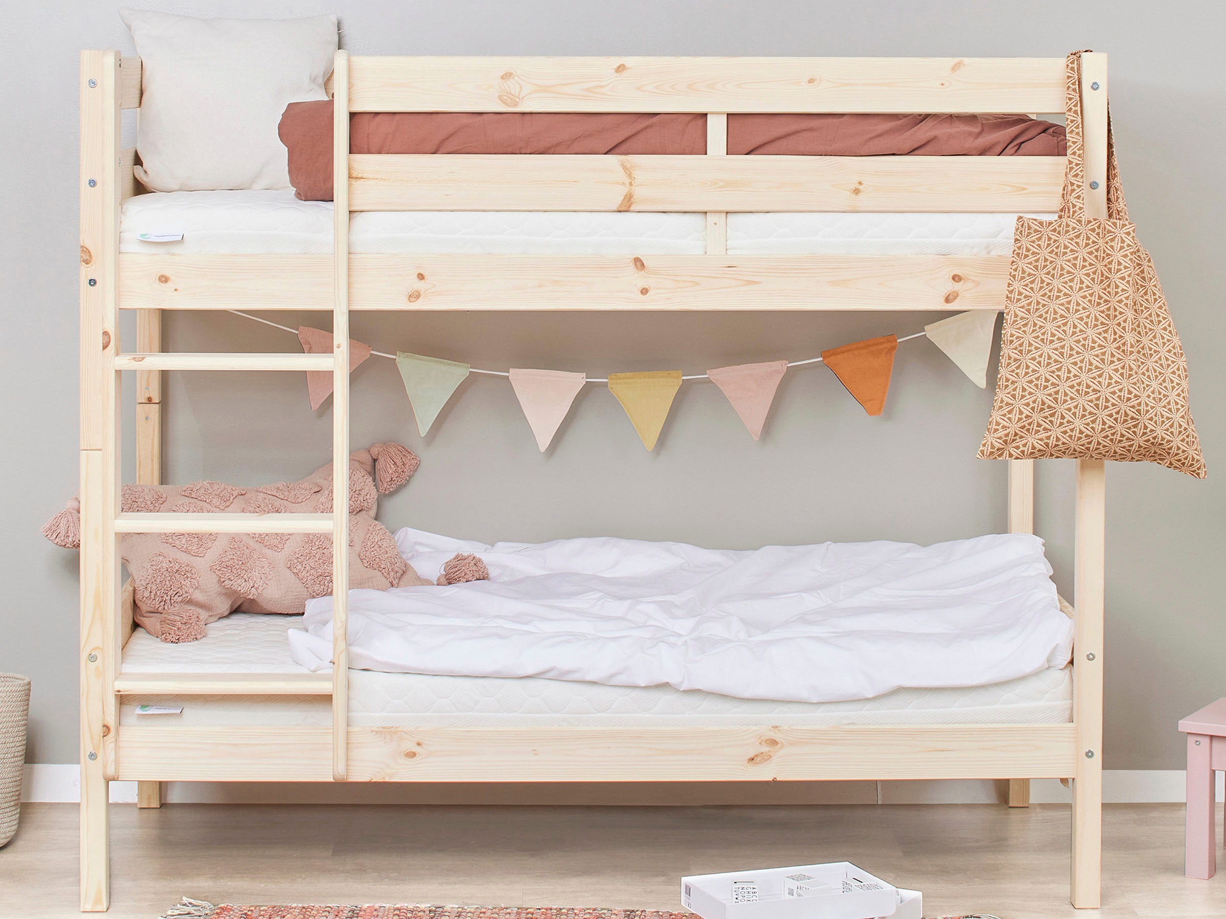 Hoppekids ECO Comfort Bunk Bed Beige 70x160 9