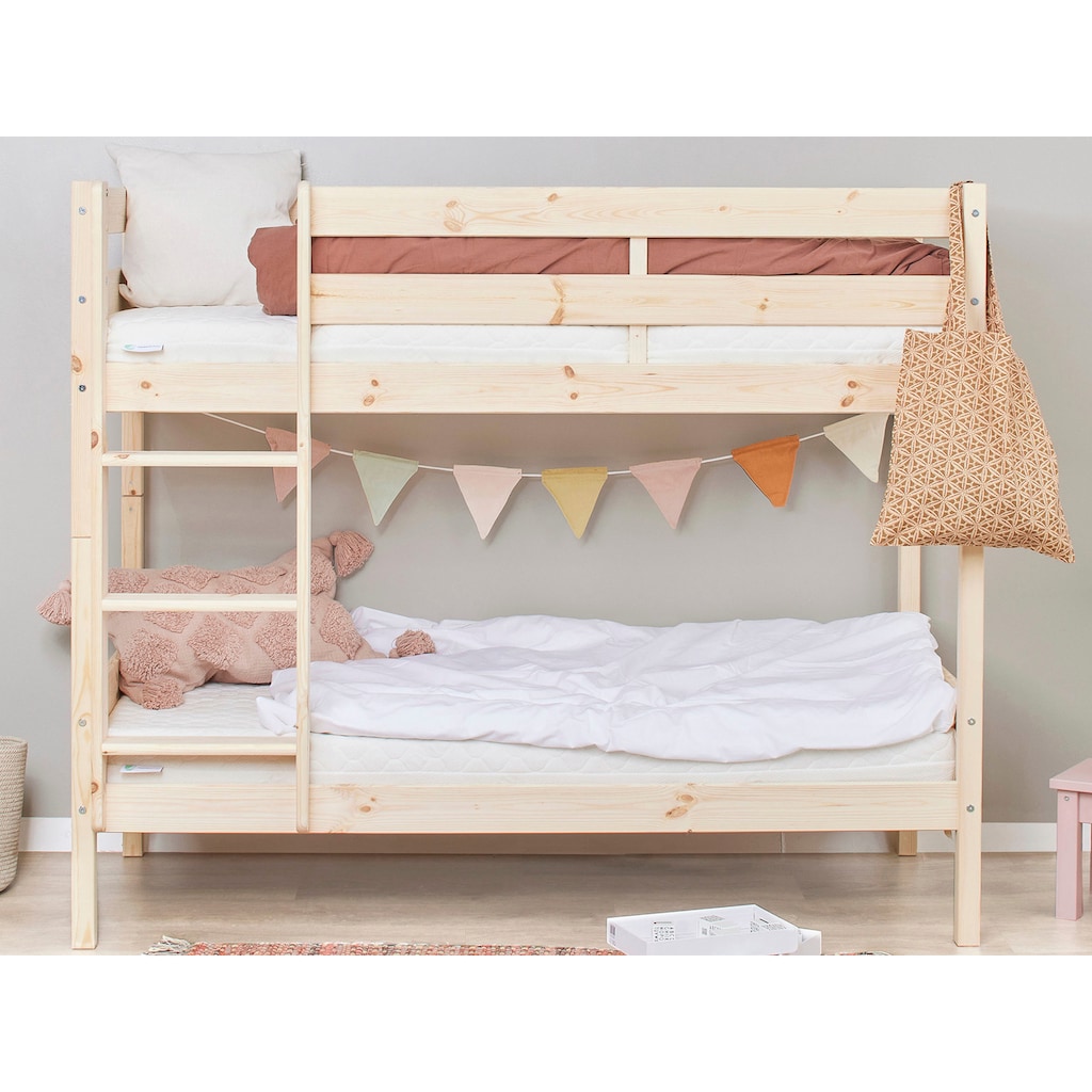 Hoppekids Etagenbett »ECO Comfort Kinderbett 90x200 oder 70x160 aus Massivholz in 4 Farben«