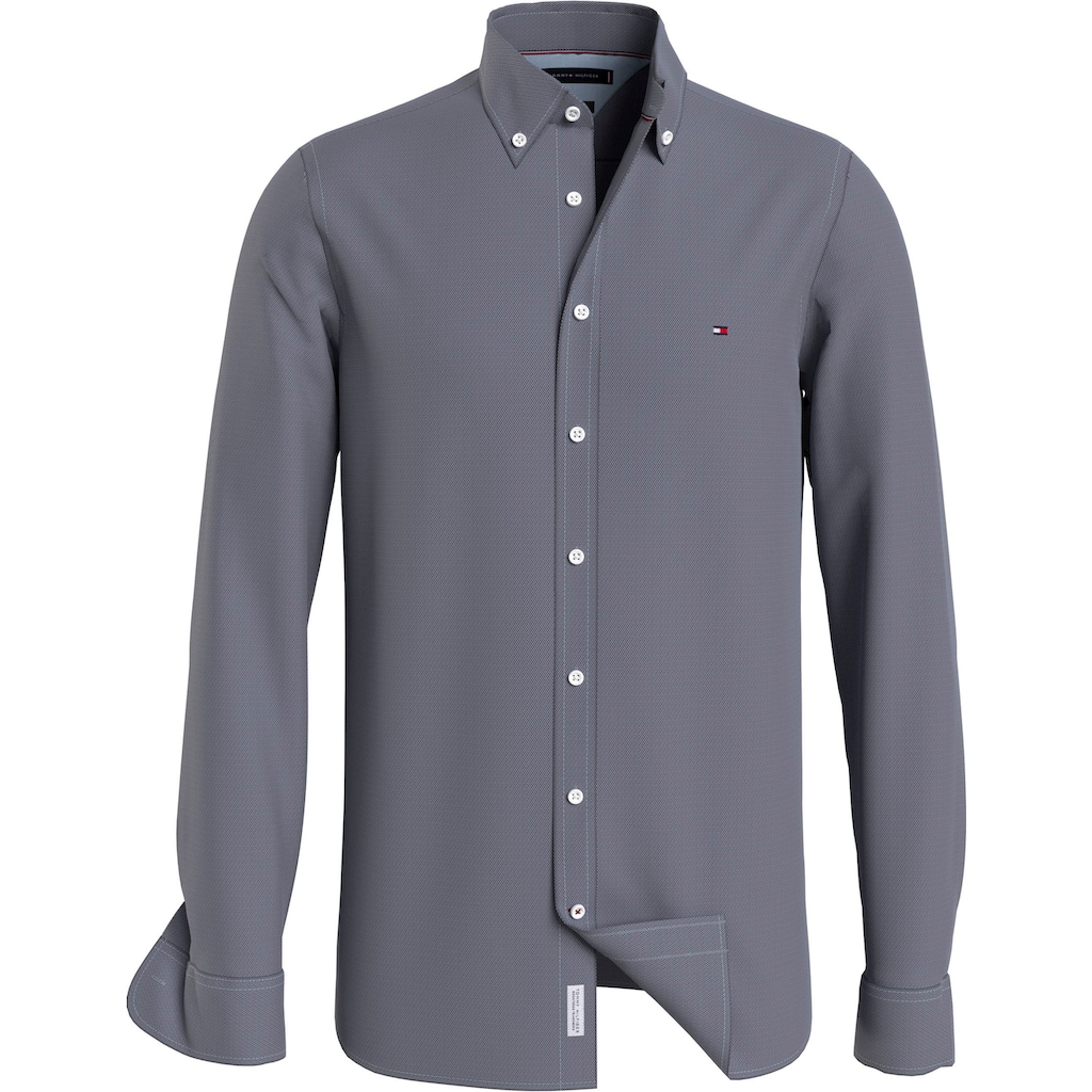 Tommy Hilfiger Big & Tall Langarmhemd »BT - FLEX DOBBY RF SHIRT«