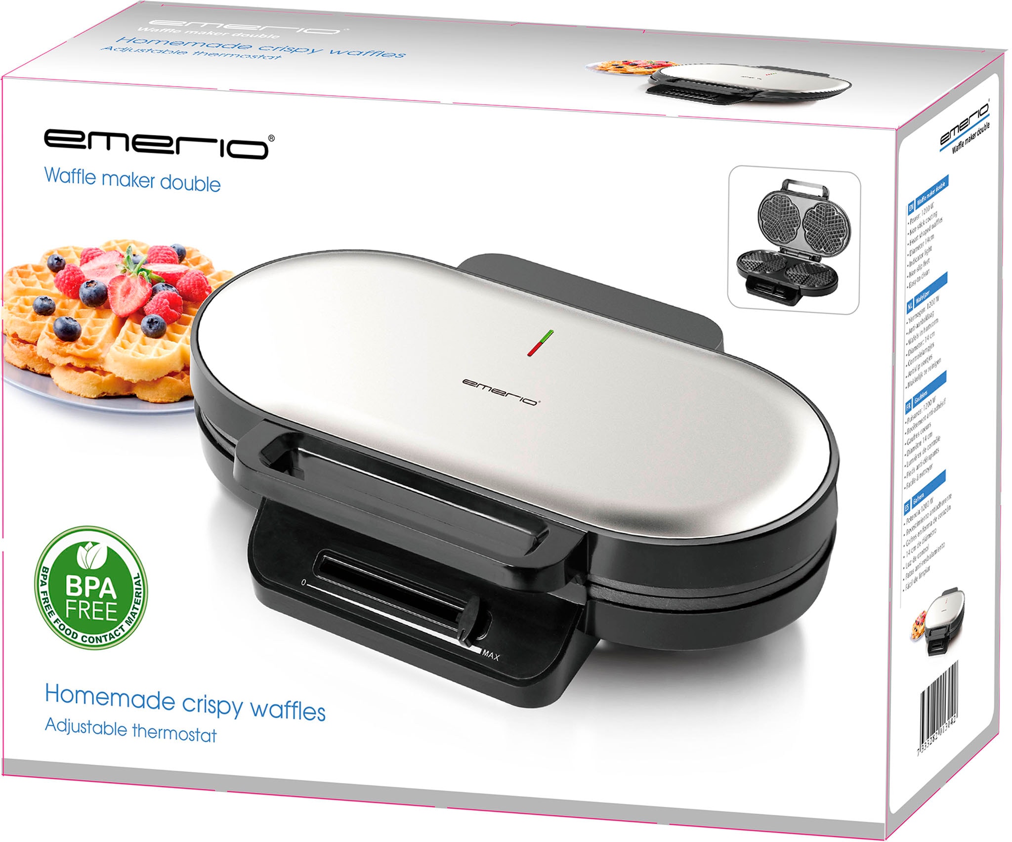 Emerio Waffeleisen »WM-123356«, 1200 W