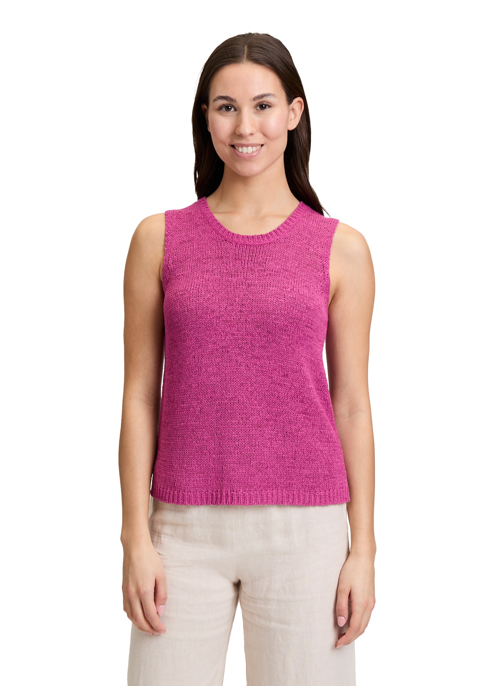 Cartoon Stricktop "Damen Strick-Top mit Rundhalsausschnitt" Rippbündchen günstig online kaufen