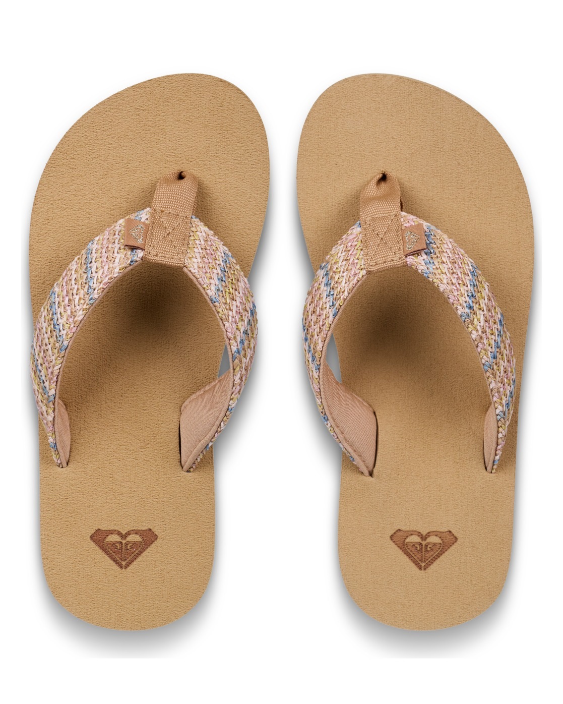 Roxy RG Porto Raffia Flip-Flops Brown 30 2