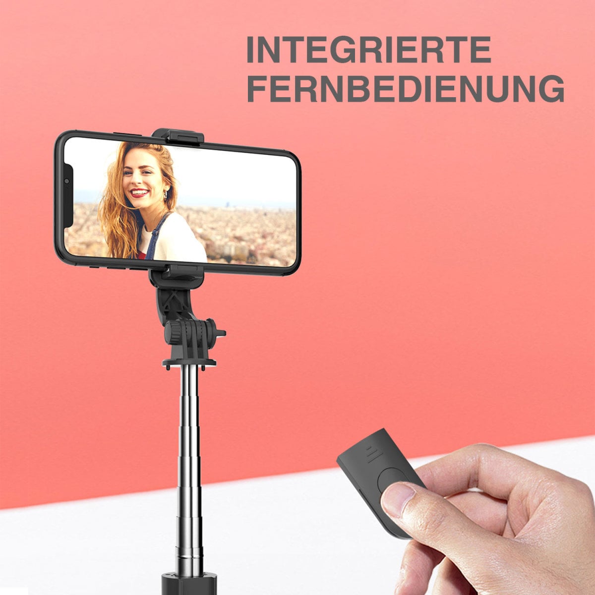 4smarts Smartphone-Halterung »Selfie Stick Tripod mit Wireless Remote Control«