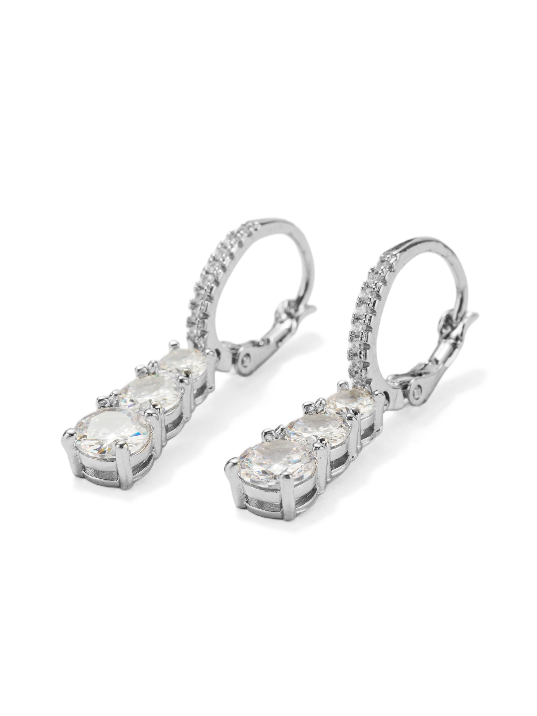 Aniston JEWELRY & WATCHES Paar Creolen »Schmuck Geschenk Kupfer Ohrschmuck Ohrringe Pavé-Stil« Made in Germany - mit Zirkonia (synth.)