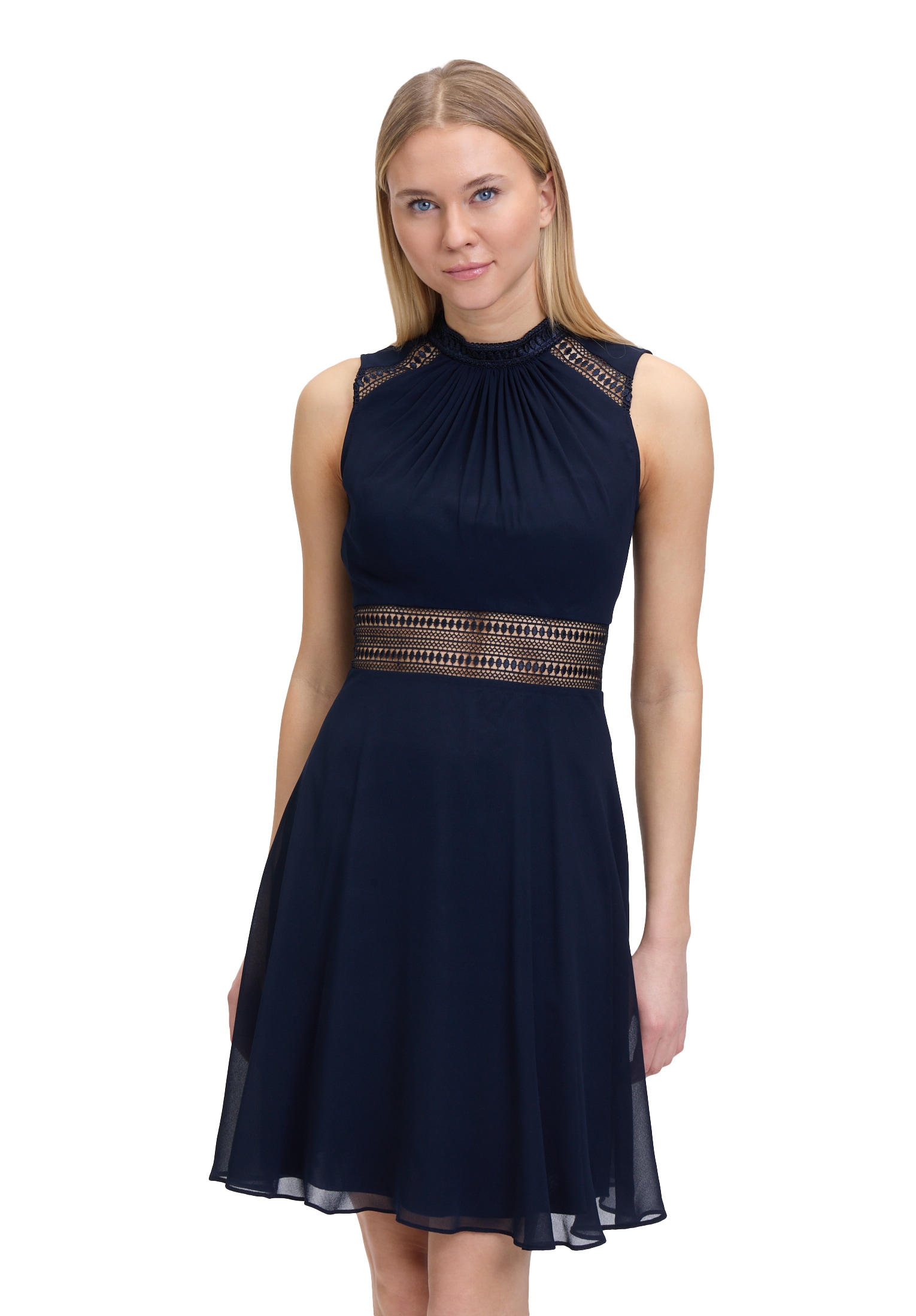 Vera Mont Cocktailkleid "Damen mit Spitzeneinsatz" Ohne Tasche Aufgesteppte günstig online kaufen