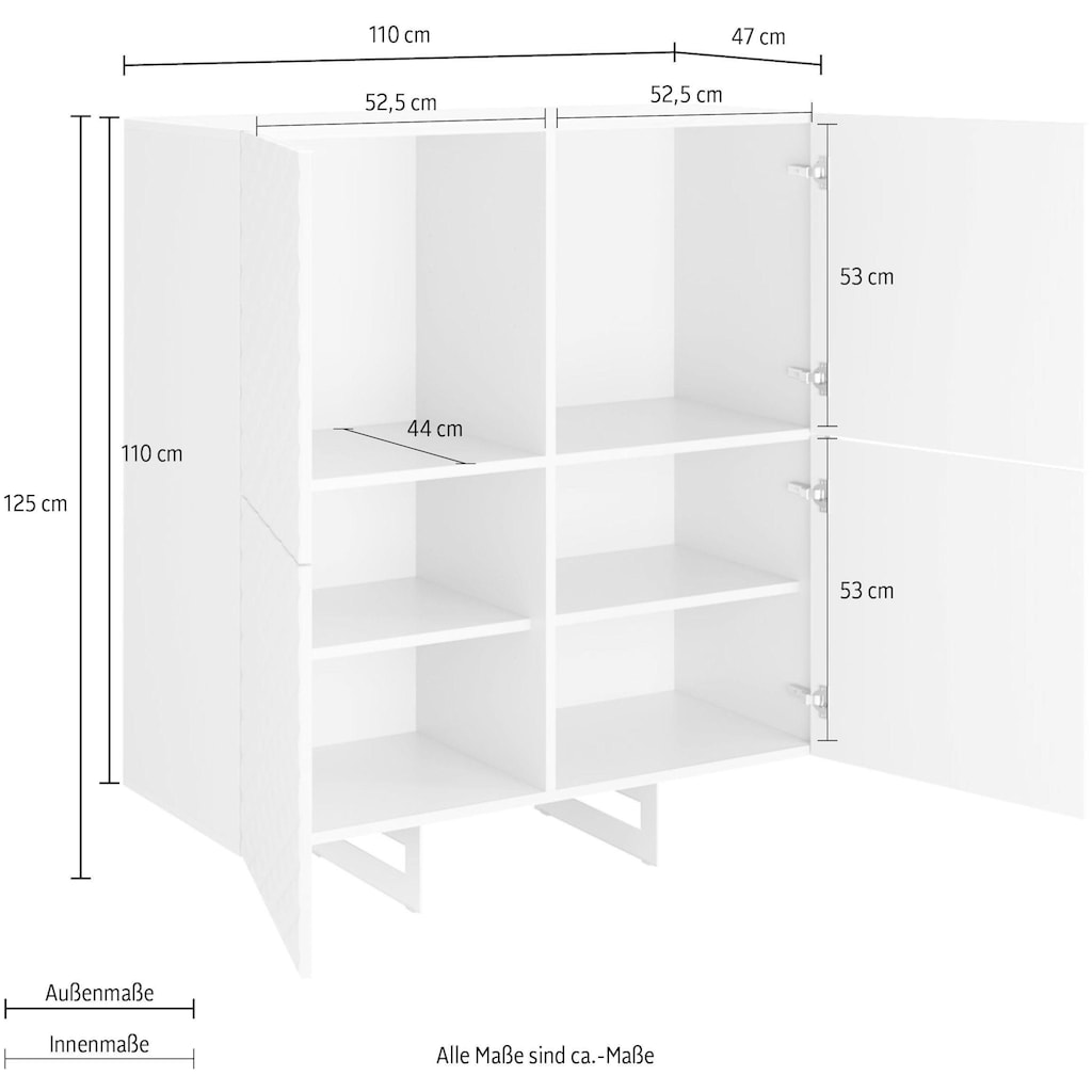 DIVENTA Highboard »KORFU«