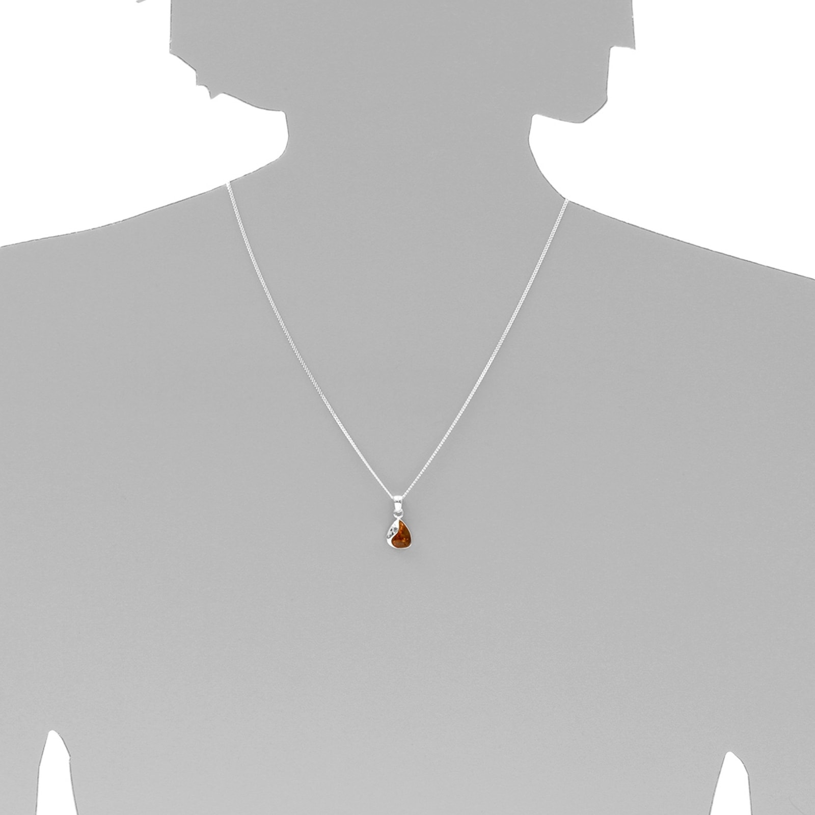 OSTSEE-SCHMUCK Kettenanhänger »- Jeska 20 mm - Silber 925/000 - Bernstein«