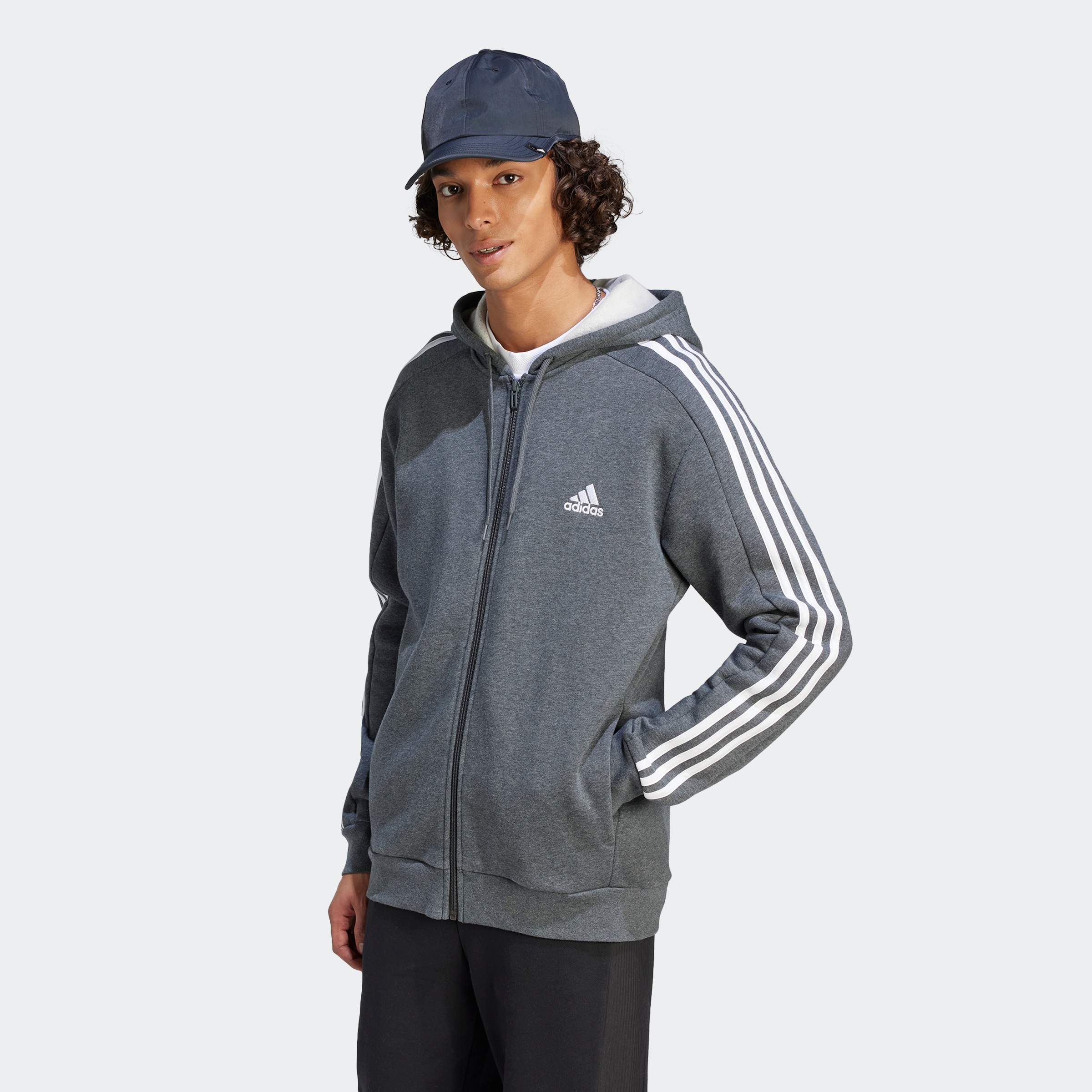 adidas Sportswear Kapuzensweatjacke "M 3S FL FZ HD", angenehmes Material au günstig online kaufen