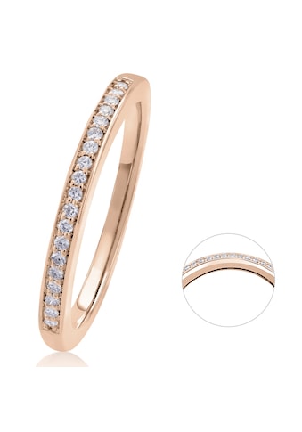 Diamantring »0.09 ct Diamant Brillant Memoire Ring 585 Rotgold«