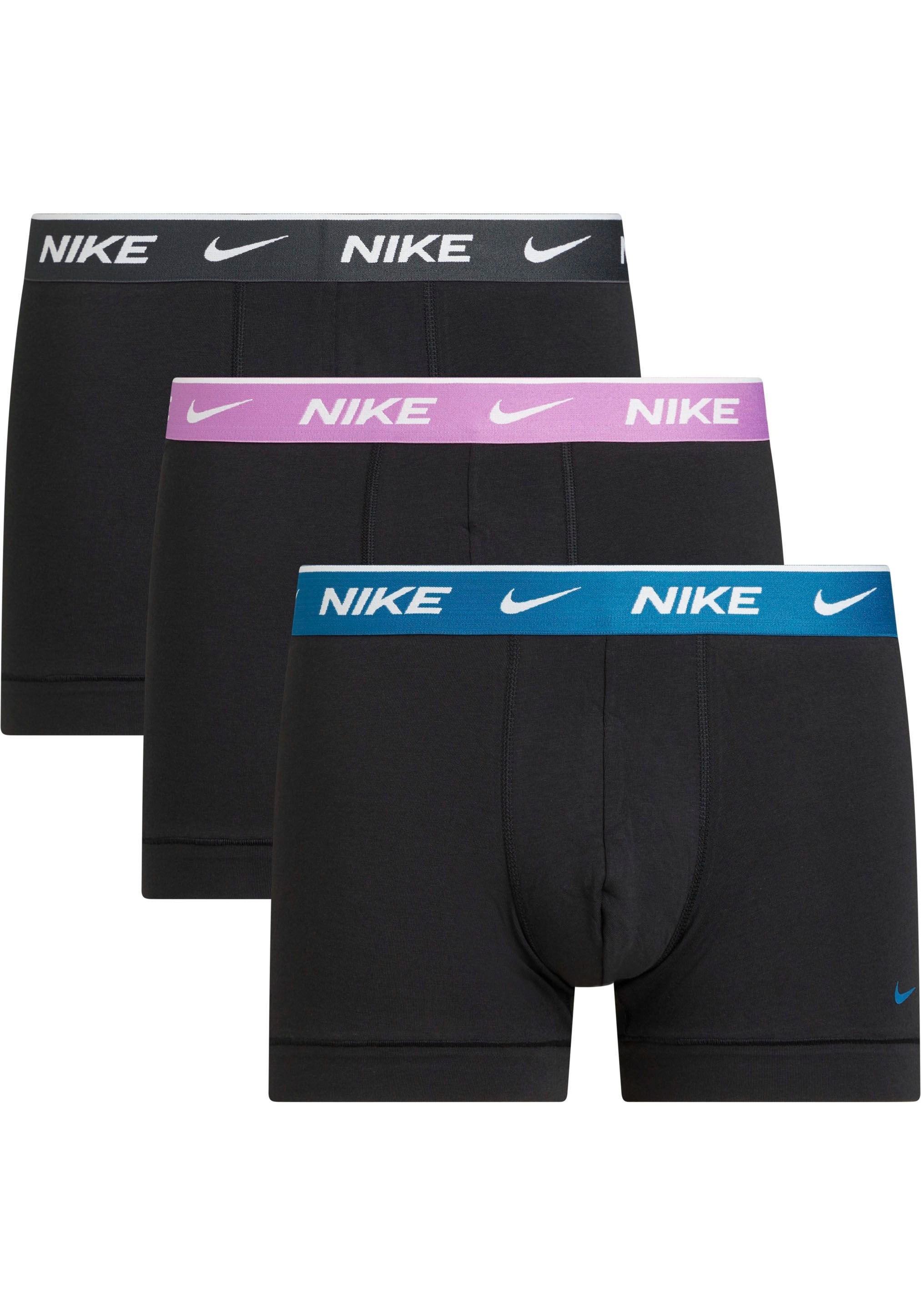 NIKE Underwear Trunk "TRUNK 3PK", (Packung, 3 St., 3er), mit farbigem NIKE Logo-Elastikbund