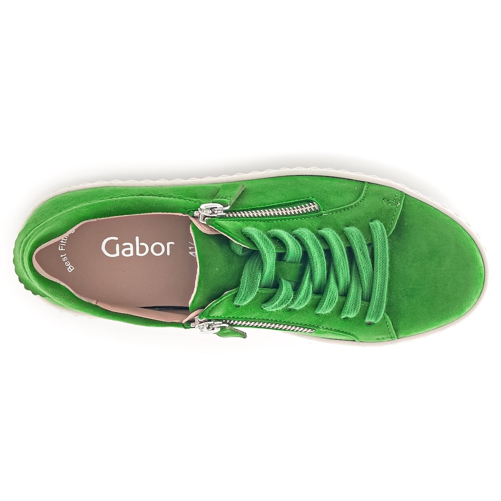 Gabor Plateausneaker, mit Best Fitting Ausstattung, Freizeitschuh, Halbschuh, Schnürschuh