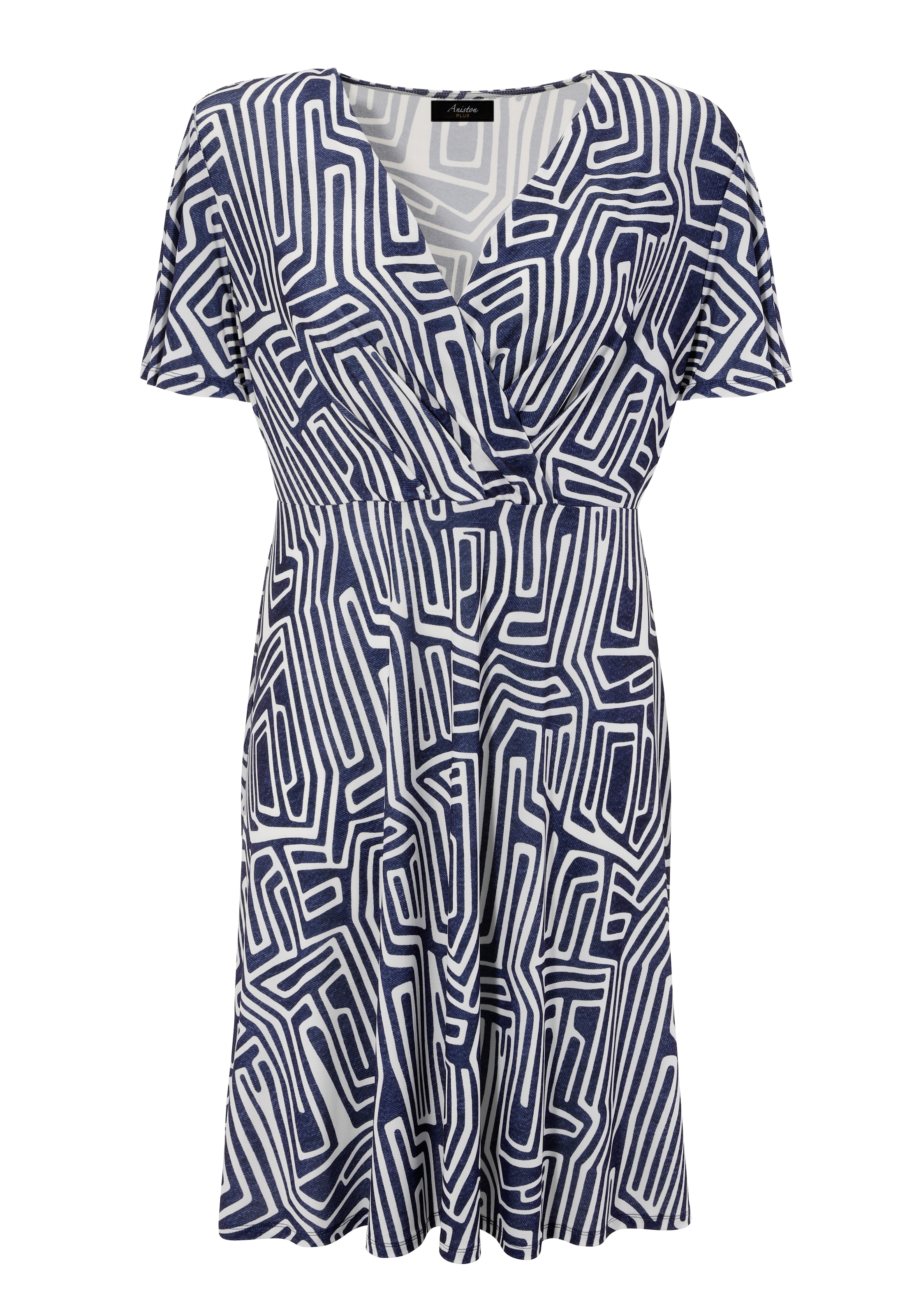 Aniston PLUS Jerseykleid, mit V-Ausschnitt in Wickeloptik - NEUE KOLLEKTION