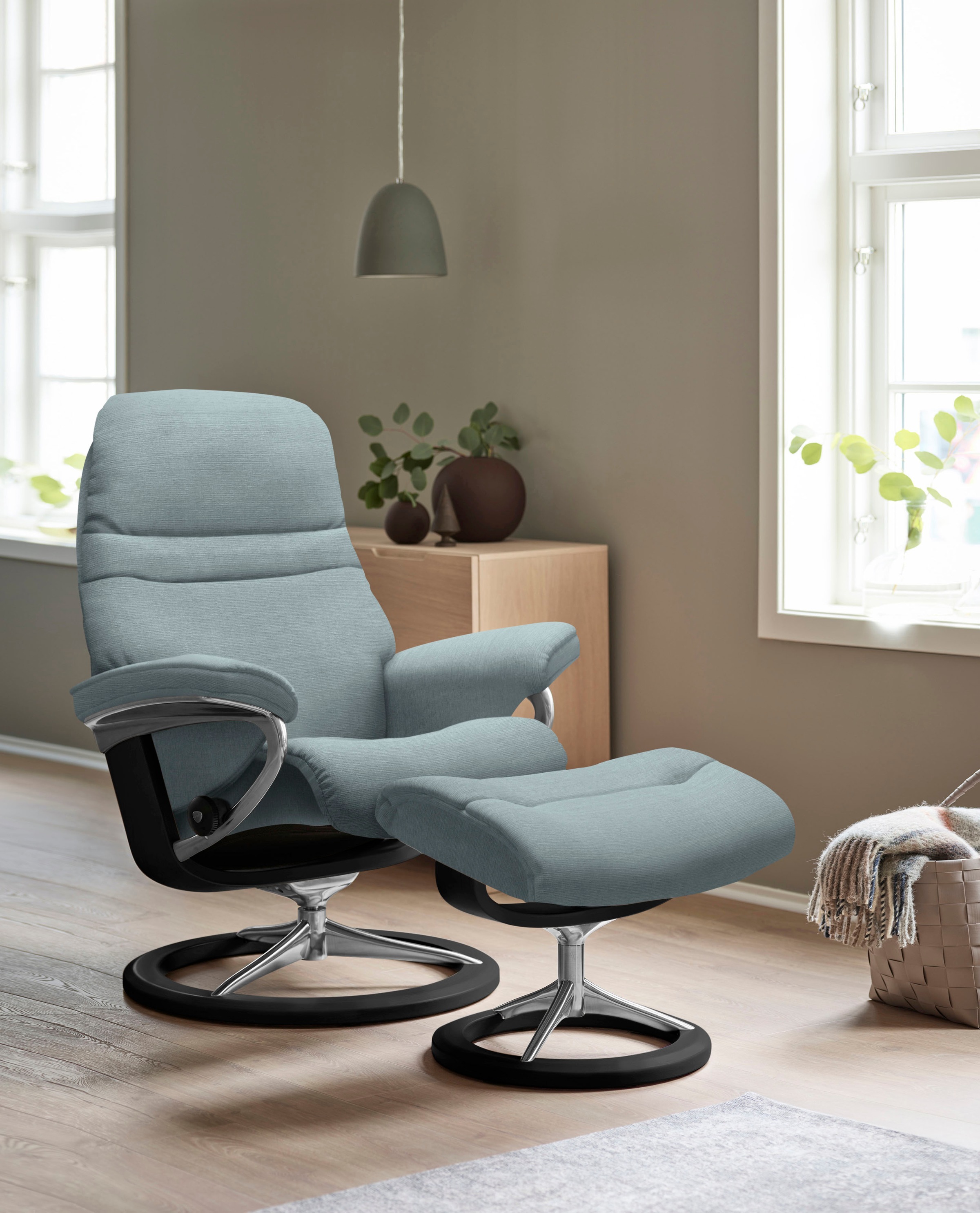 Stressless Fußhocker "Sunrise", mit Signature Base, Gestell Schwarz