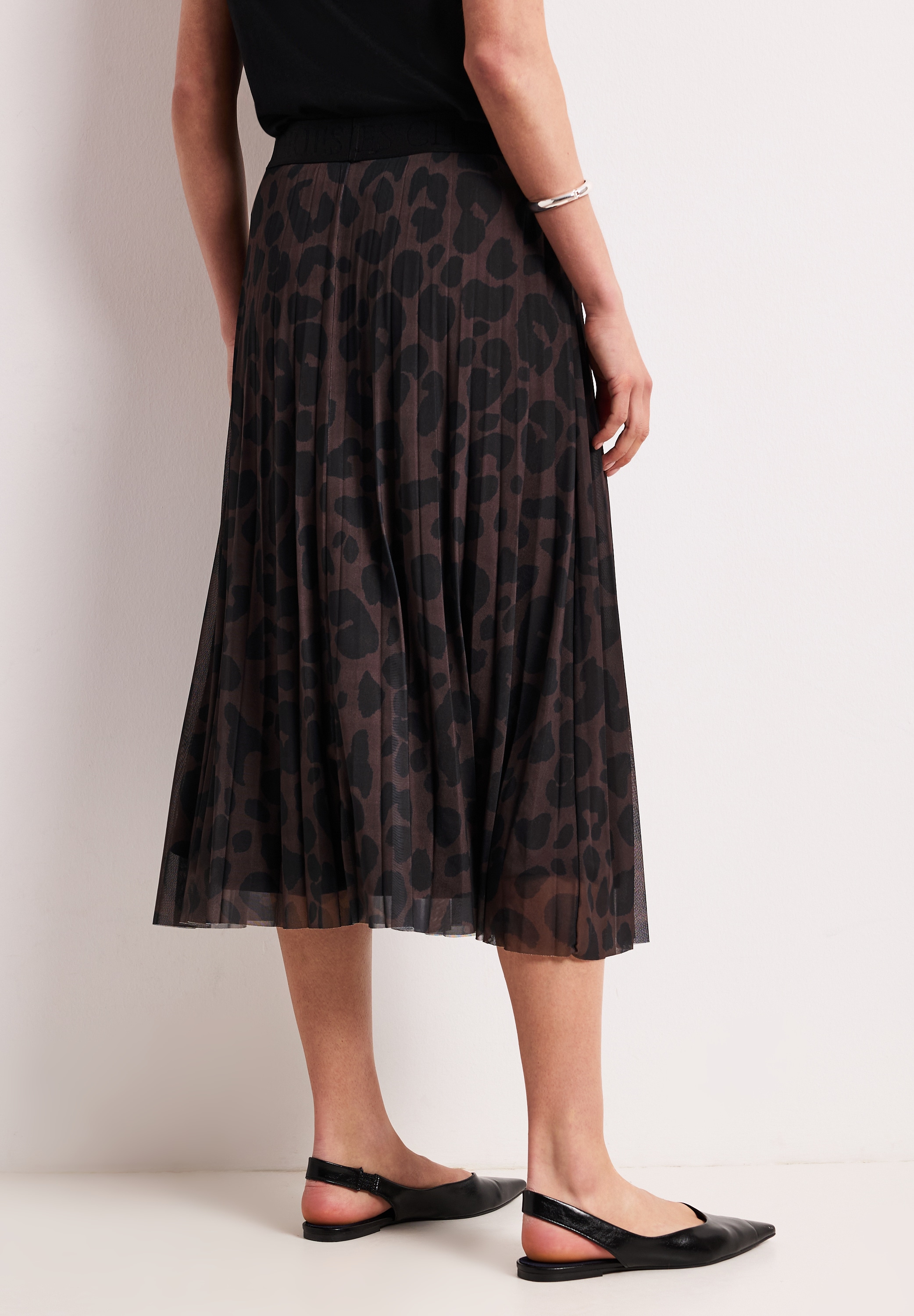 STREET ONE Plisseerock mit Mesh