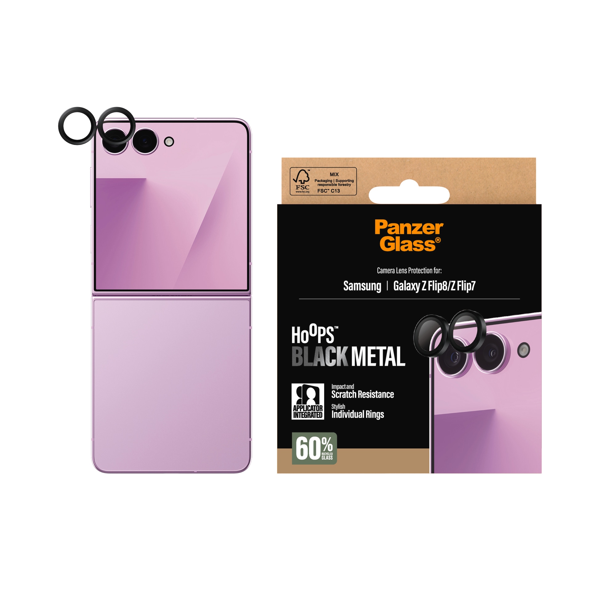 CARE by PanzerGlass Kameraschutzglas »Hoops Camera Lens Protector« für Samsung Galaxy Z Flip8;Samsung Galaxy Z Flip7 Blickschutz