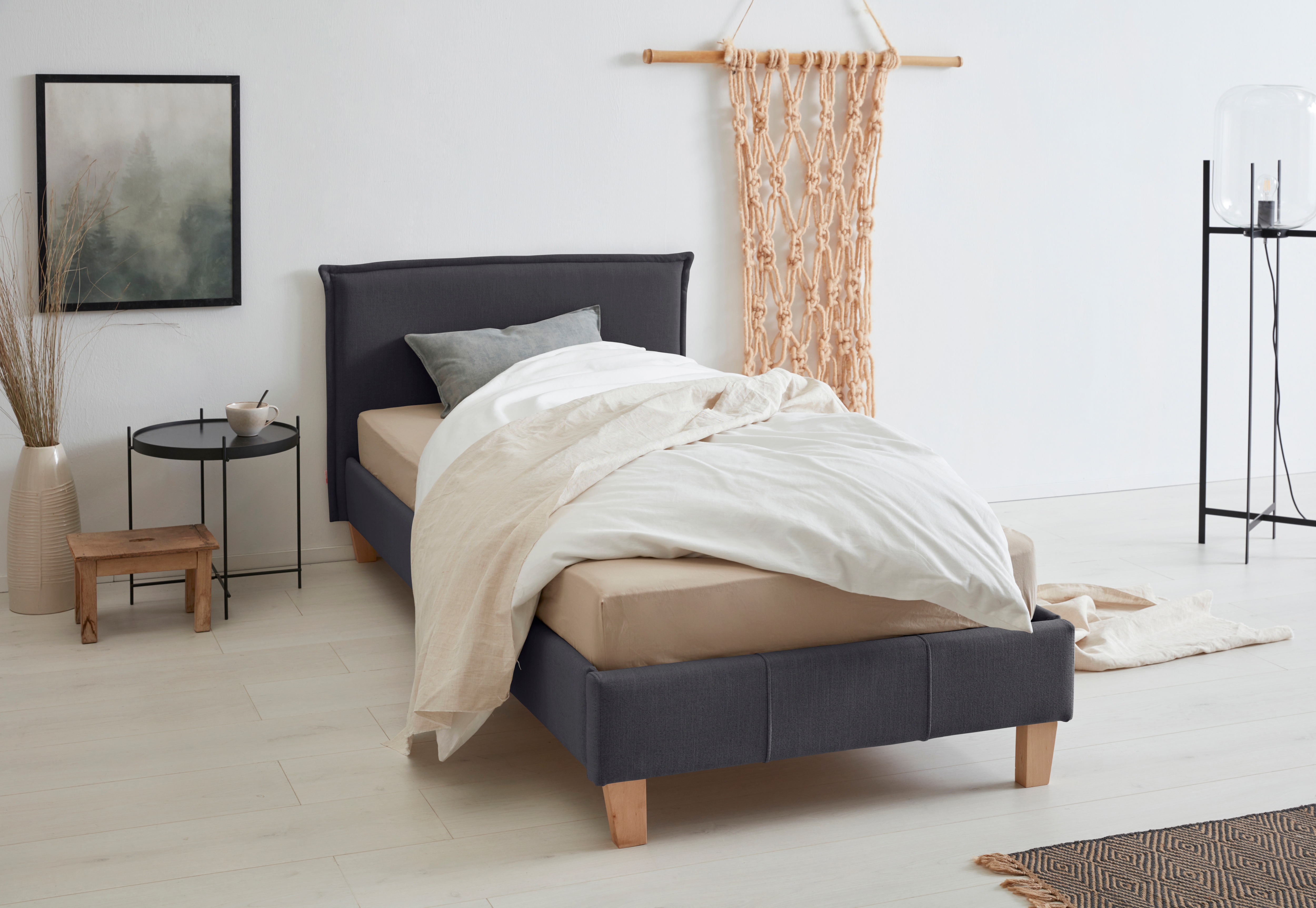 OTTO products "Heddi" in 5 Breiten: von 90cm-200cm, Biese am Kopfteil, Strukturstoff