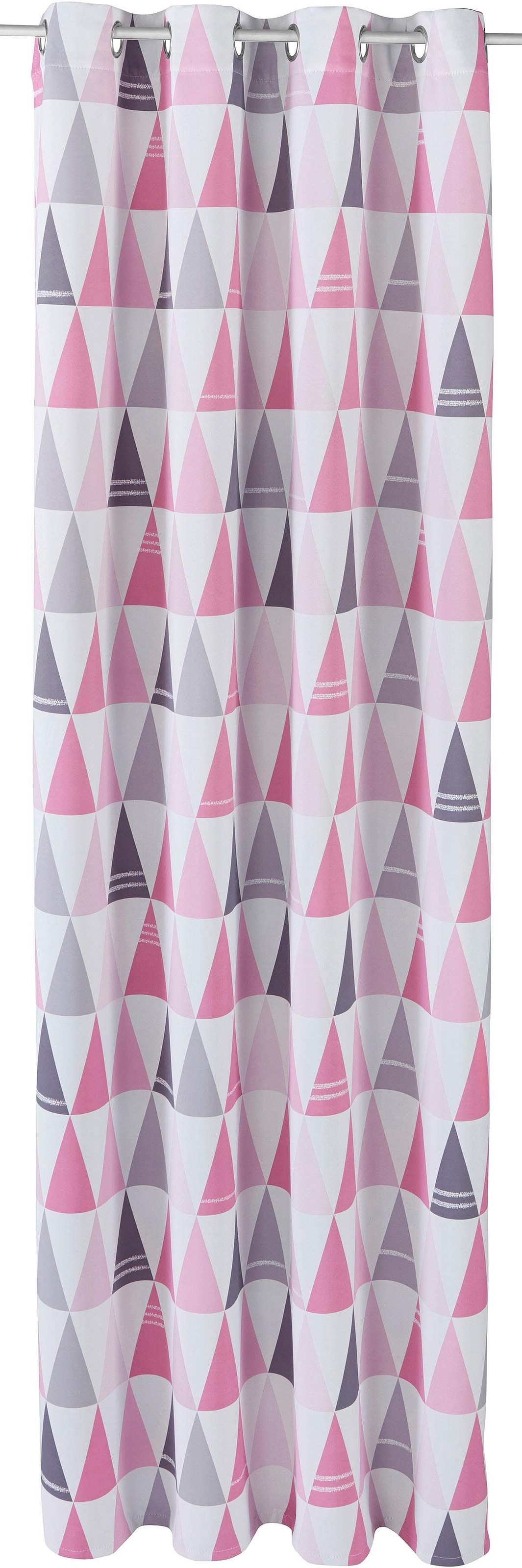 Lüttenhütt Verdunkelungsvorhang »Dreieck« Ösen 1 Stk. tlg. einseitig mit Dreiecken bedruckte Kindergardine, blickdicht