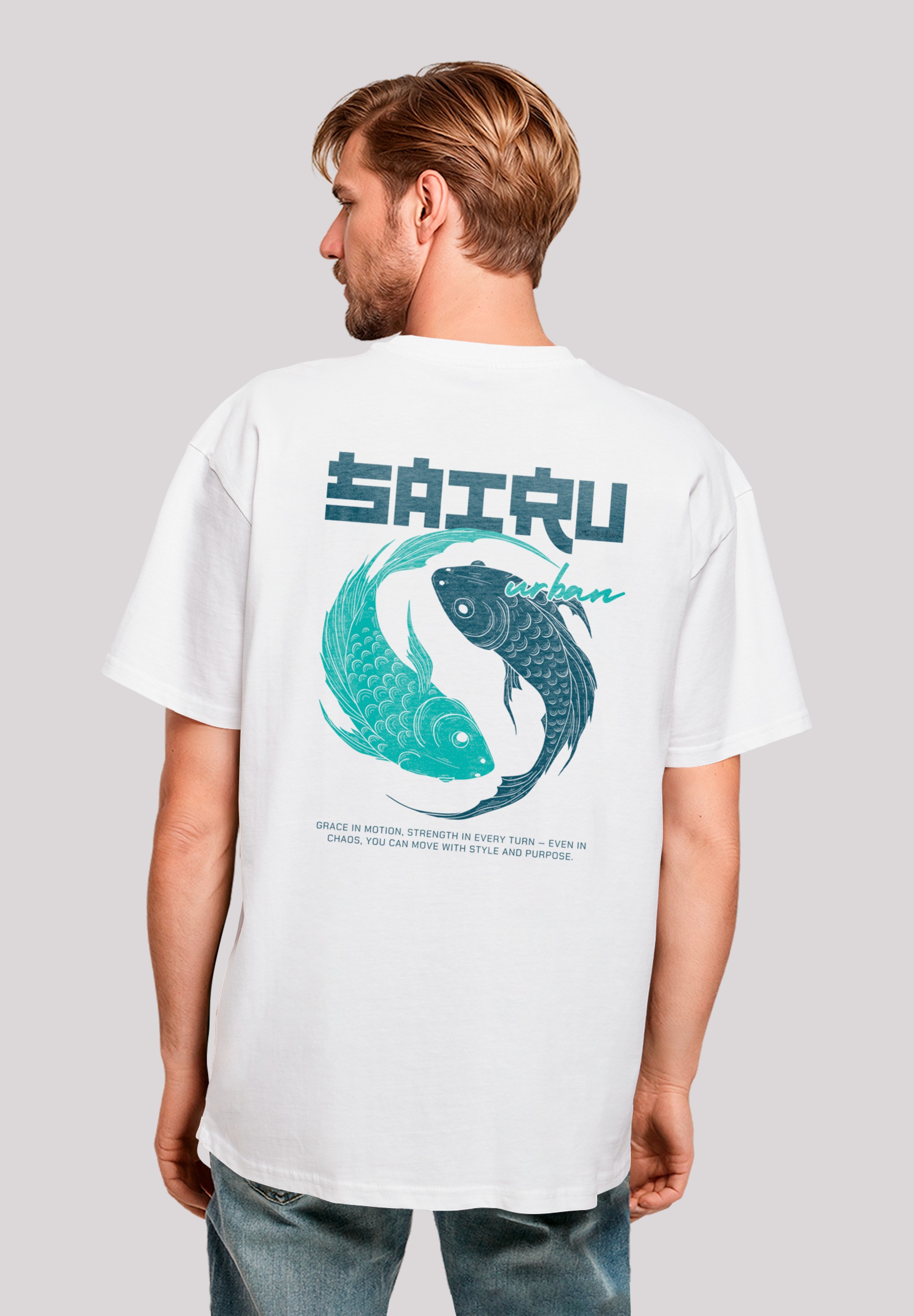 F4NT4STIC T-Shirt »Koi Fish Oversize Japan Streetstyle« Japan Streetwear Styles