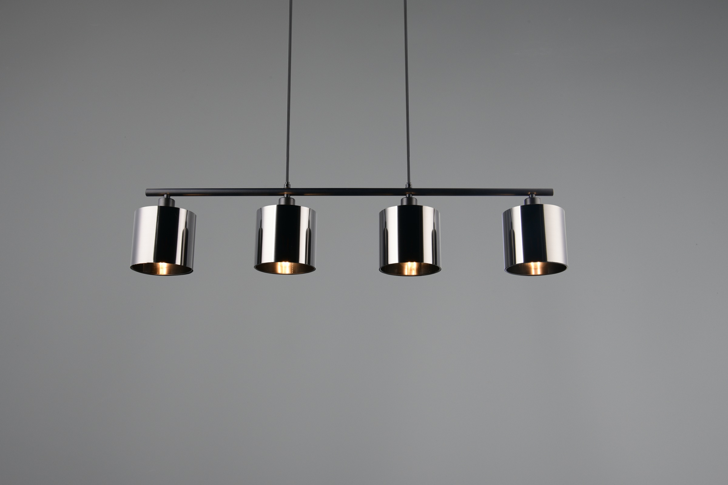 REALITY Leuchten Pendelleuchte »JASON, ohne Leuchtmittel Hängelampe Esstisch 4-flammig, 4xE14 max 10W« E14 1 Stk. warmweiß - kaltweiß höhenverstellbar max 150cm, mit semi-transparenten Kunststoff-Schirmen