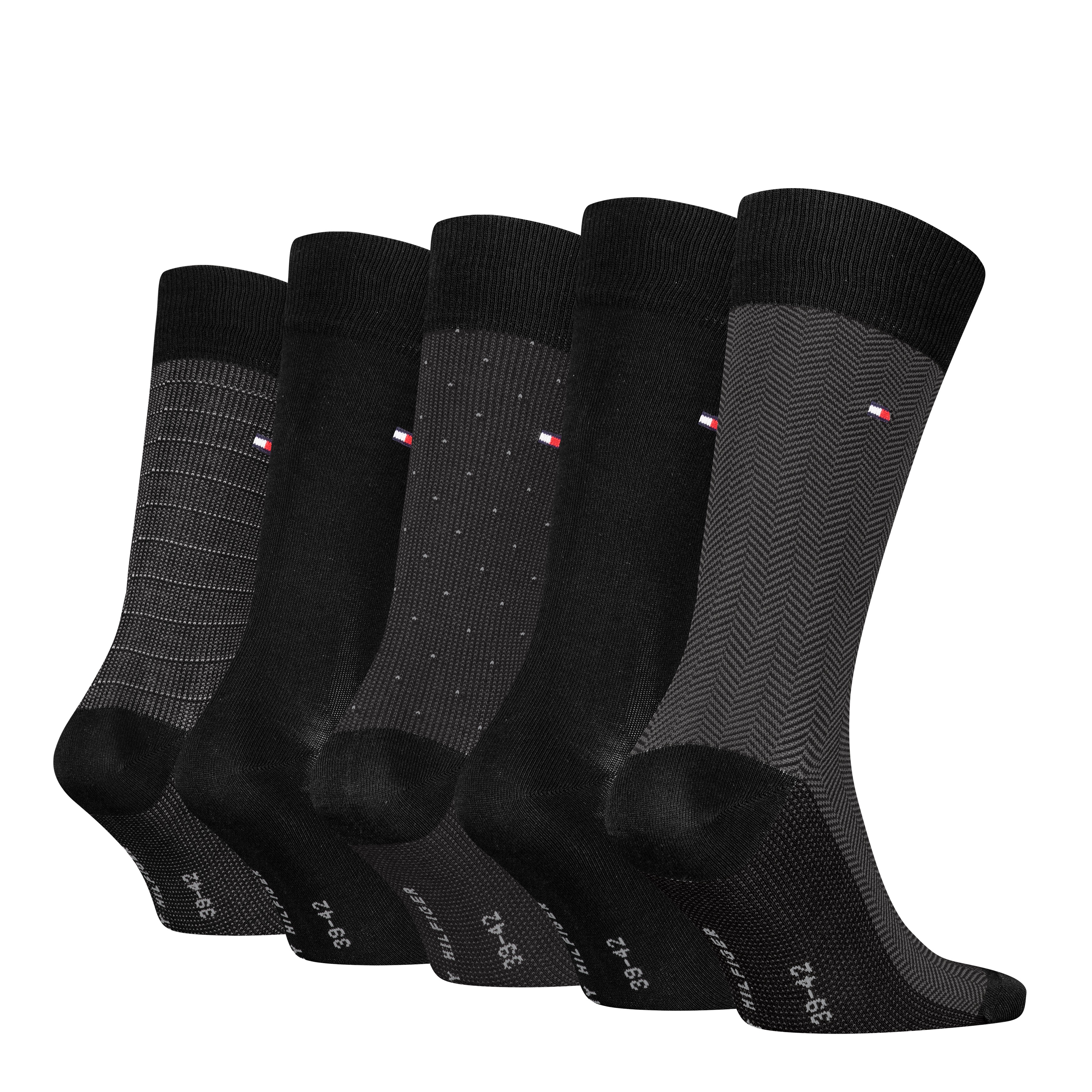 Thumbnail - Tommy Hilfiger Socken "TH MEN SOCK 5P GIFTBOX HERRINGBONE DOT" 5er Pack