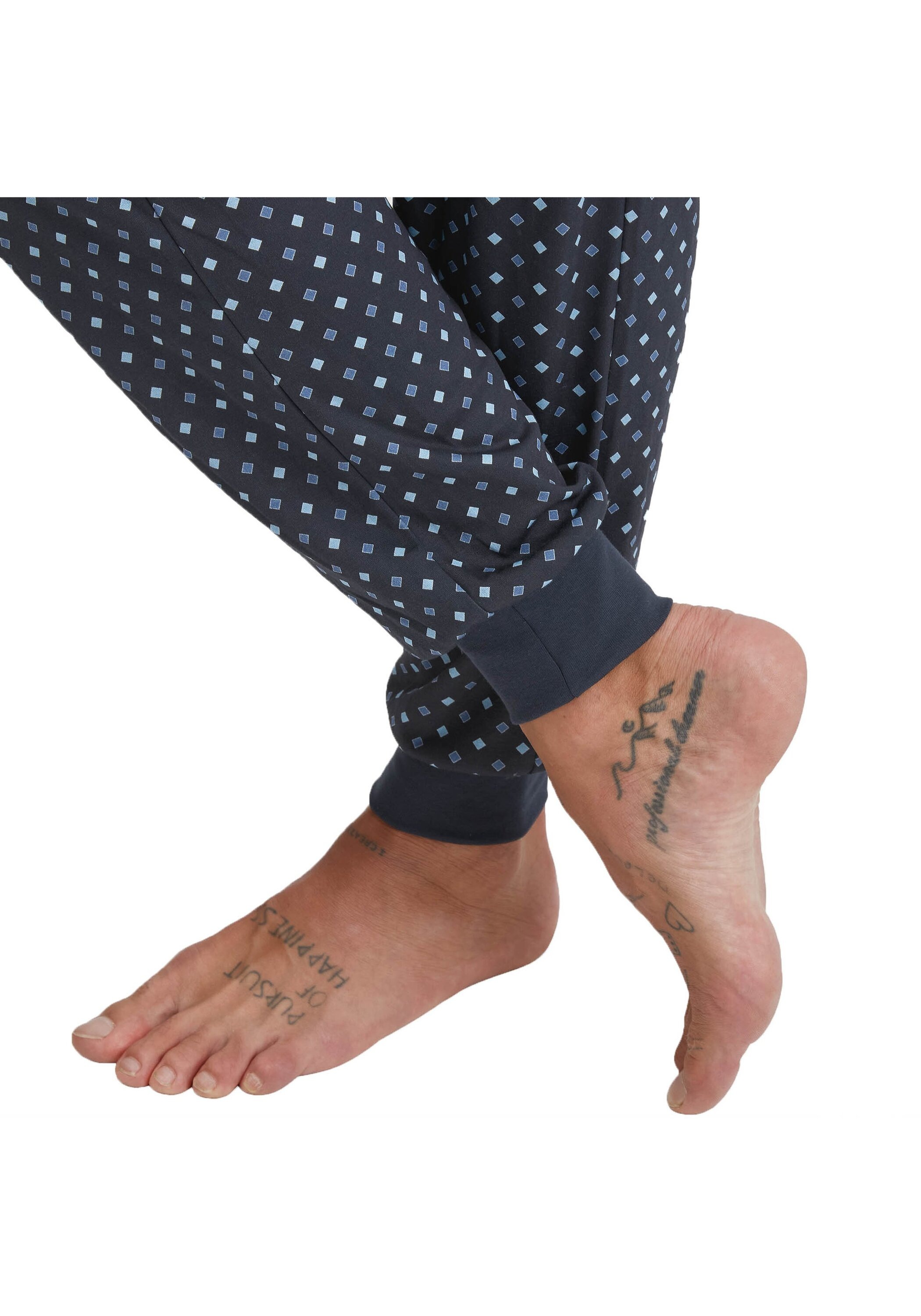 Schlafanzug CALIDA "Relax Streamline", Herren, Gr. L (52/54), blau (saphir blau), Interlock, Obermaterial: 100% Baumwolle, normal lang, V-Ausschnitt, Homewear-Sets Schlafanzug, mit aufgesetzter Brusttasche 8
