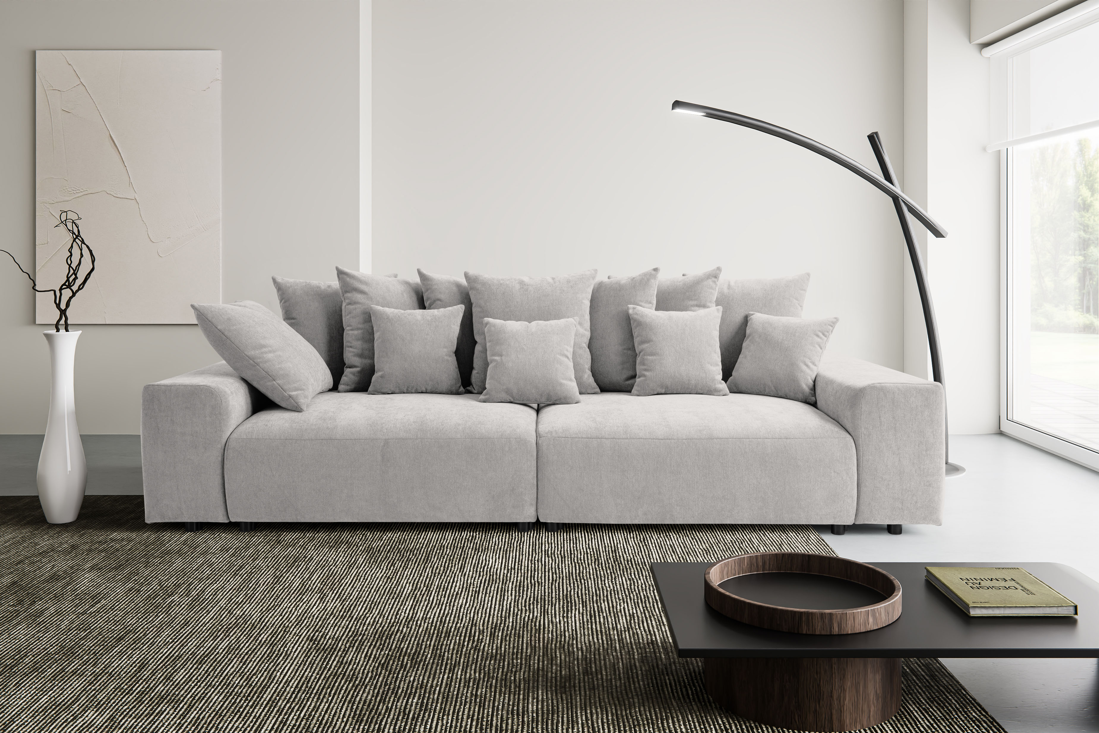 WERK2 Big-Sofa "Maxi Breite 290 cm, modern & bequem, viel Platz auf diesem Mega Sofa" Struktur, XXL