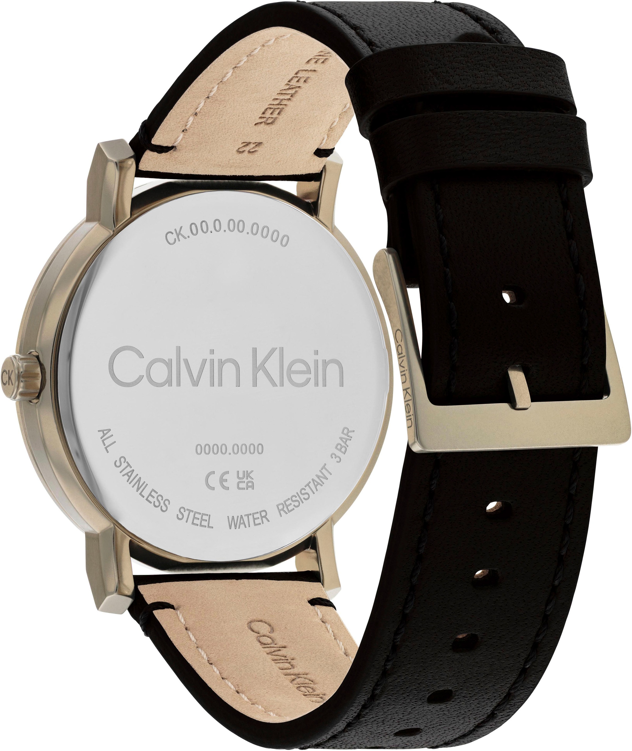 Calvin Klein Quarzuhr »TIMELESS, 25200263«, Armbanduhr, Herrenuhr, Mineralglas, IP-Beschichtung