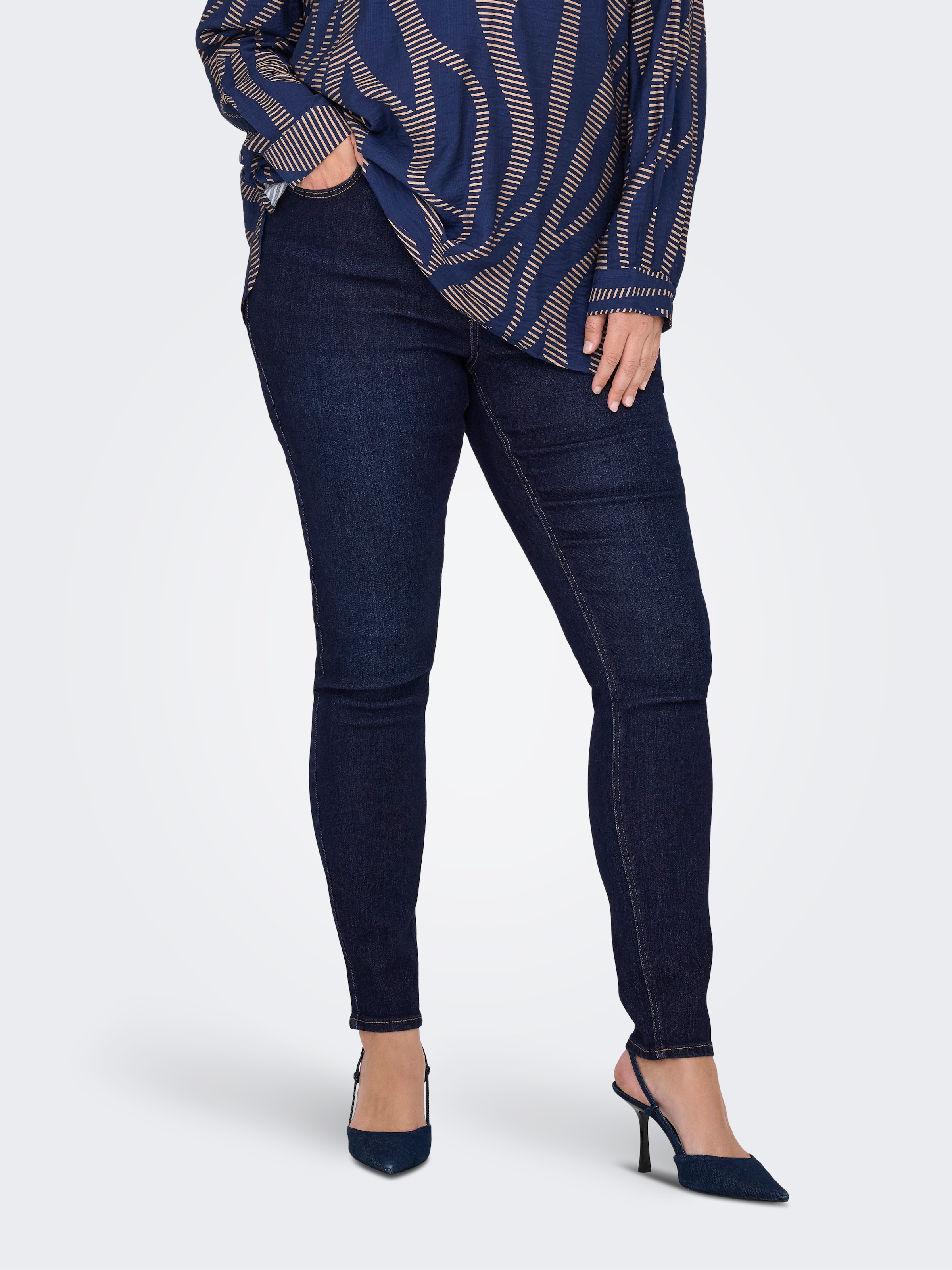 ONLY CARMAKOMA Skinny-fit-Jeans »CARCRUZ EX HW SKINNY DNM PIMBOX BF«