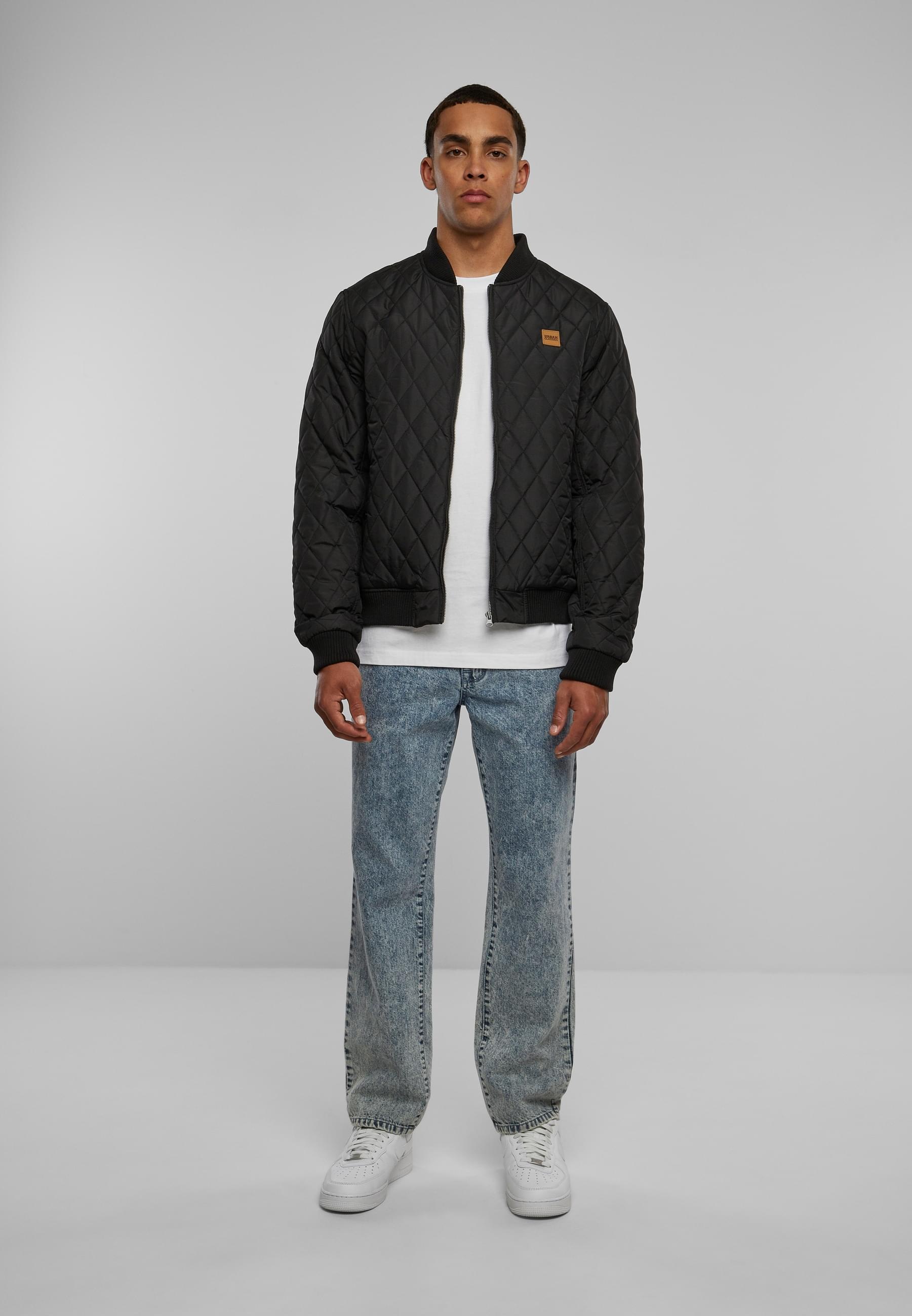 URBAN CLASSICS Allwetterjacke »Urban Classics Herren Diamond Quilt Jacket«, (1 St.), ohne Kapuze