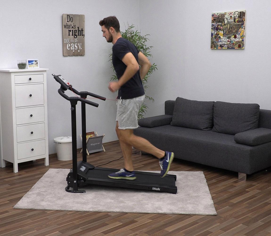 MediaShop Laufband »IWALK«, mit extragroßer Lauffläche von 120 x 40 cm und zusammenklappbar