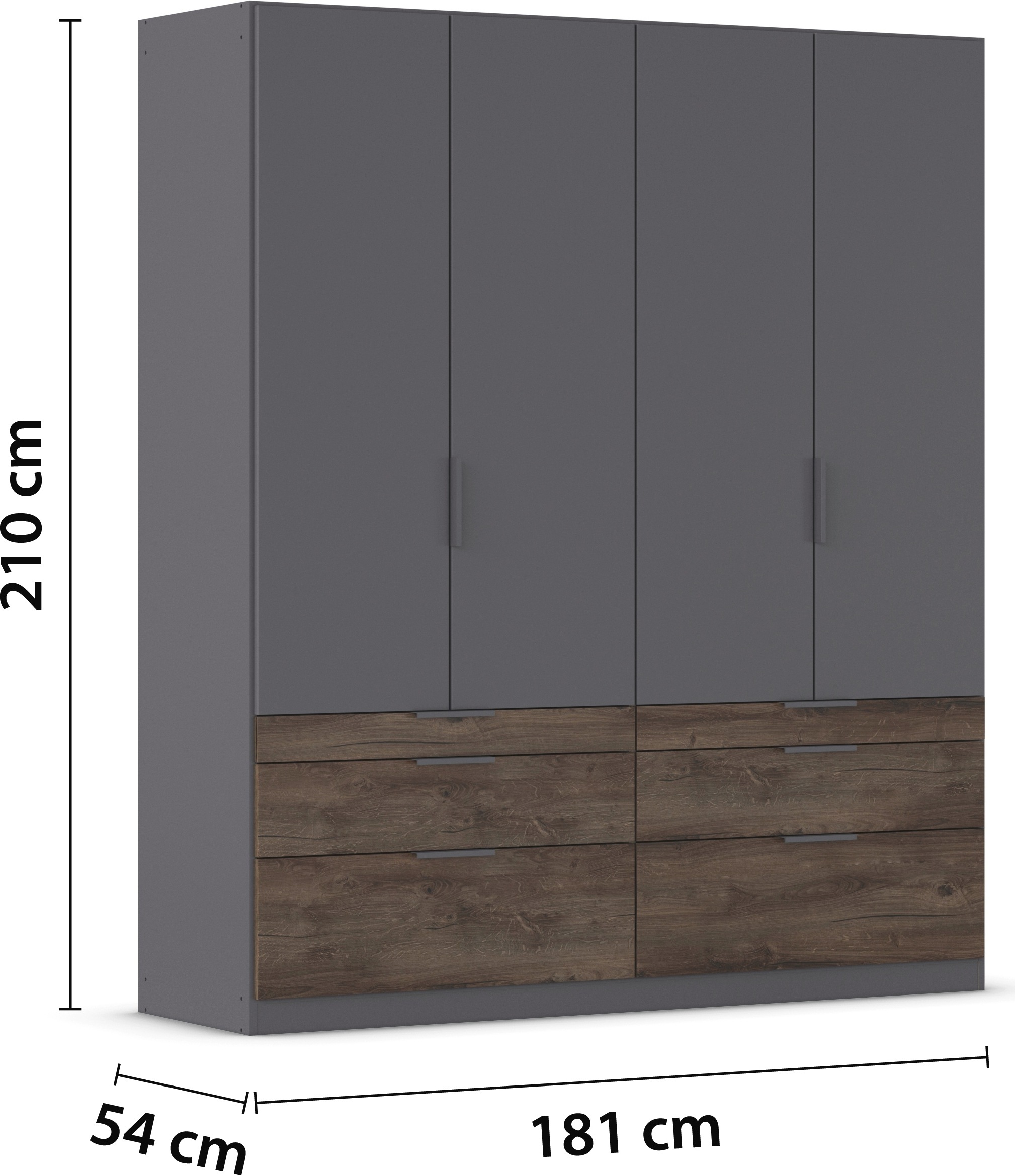 rauch Kleiderschrank »Koda« oberer Schubkasten mit praktischer Inneneinteilung,  mit symmetrisch angeordneten Schubladen MADE IN GERMANY