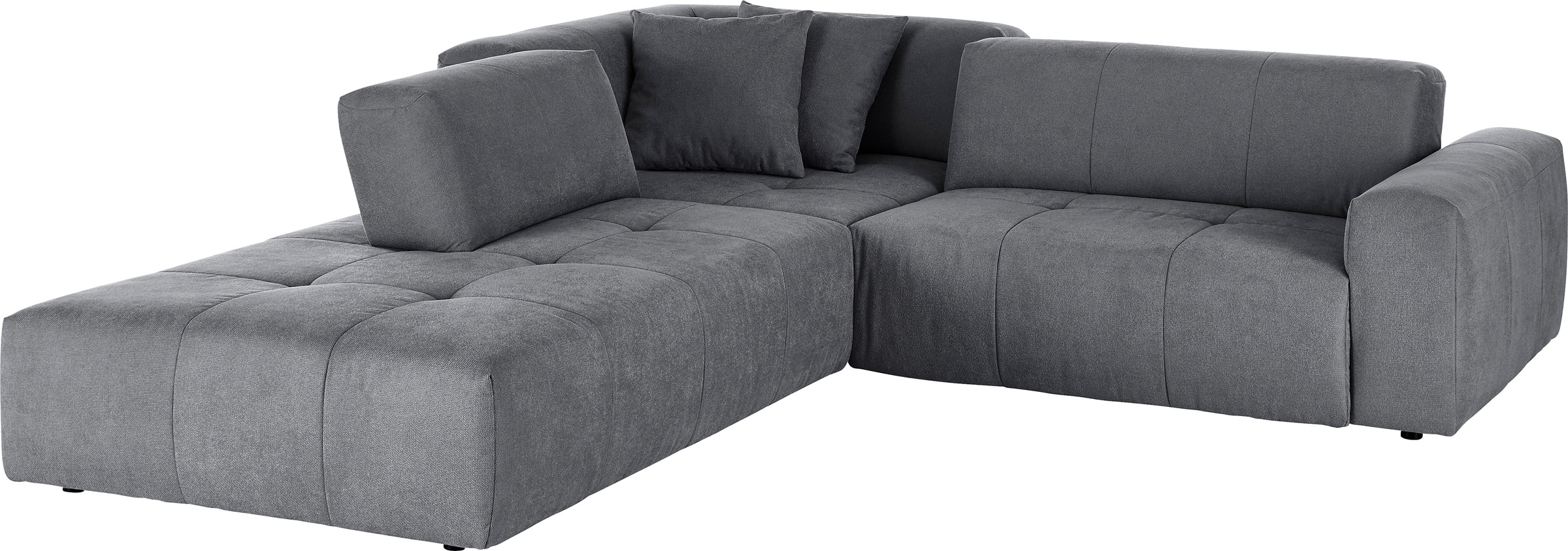 3C Candy Ecksofa »Yoshy Komfortsofa, bequem und modern, hochwertige Verarbeitungsdetails«, Zwei verschiedene Sitztiefen durch verstellbare Rückenlehne, L-Form