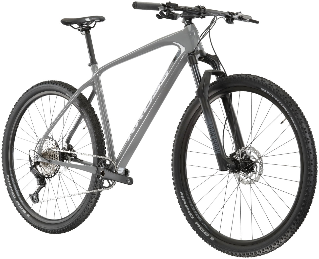 Kross Mountainbike »KROSS MTB Hardtail Level 8.0 29" grau 12 Gänge«, 12 Gang, Shimano, DEORE M6100 Schaltwerk, Kettenschaltung
