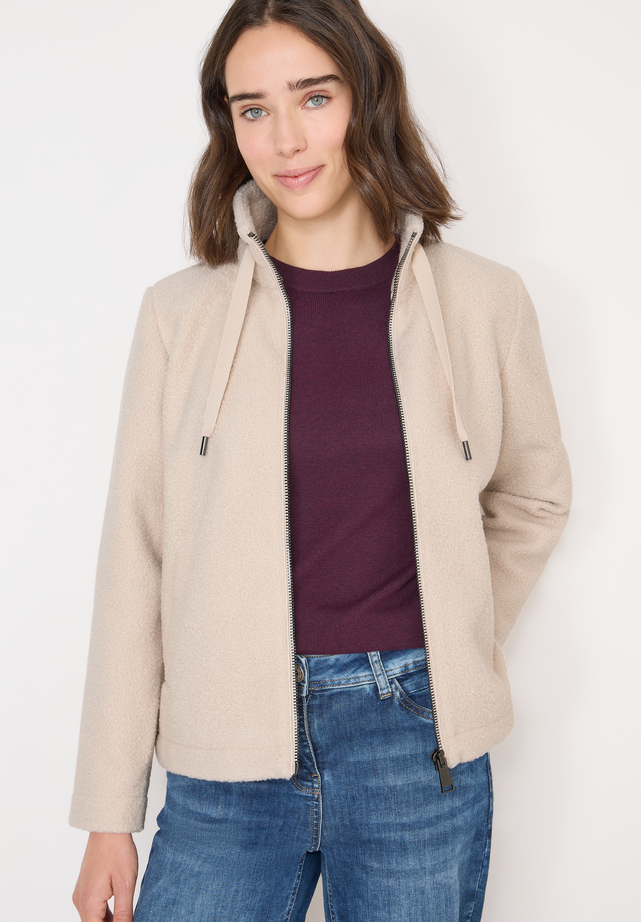 Cecil Kurzjacke ohne Kapuze in weicher Teddy-Qualität