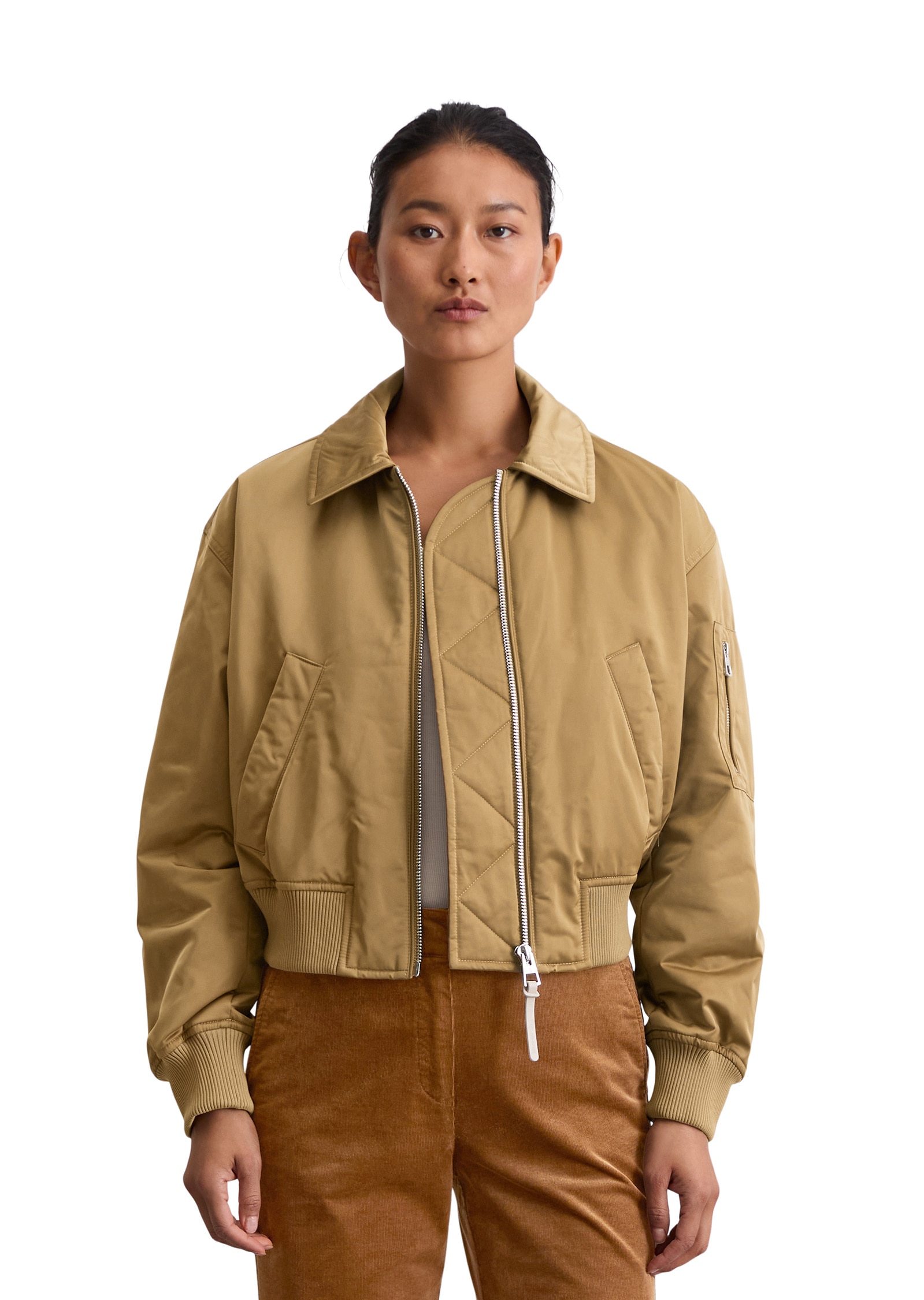 Marc OPolo Outdoorjacke "aus recyceltem Polyester-Twill", ohne Kapuze günstig online kaufen