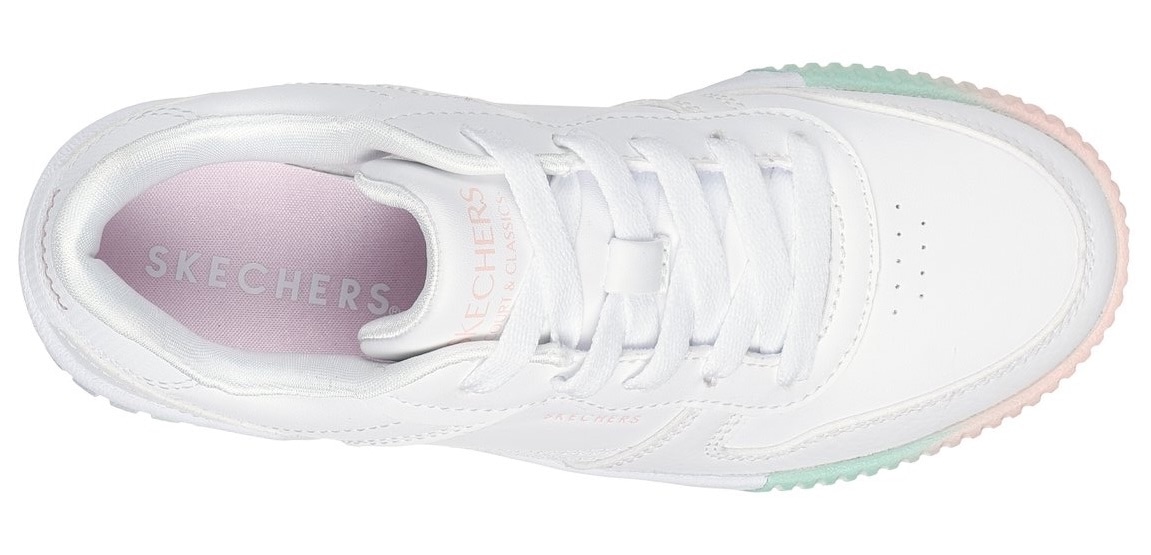 Skechers Sneaker »JADE-SOFT GLOW«, Schnürschuh mit Regenbogenlaufsohle, Größenschablone zum Download