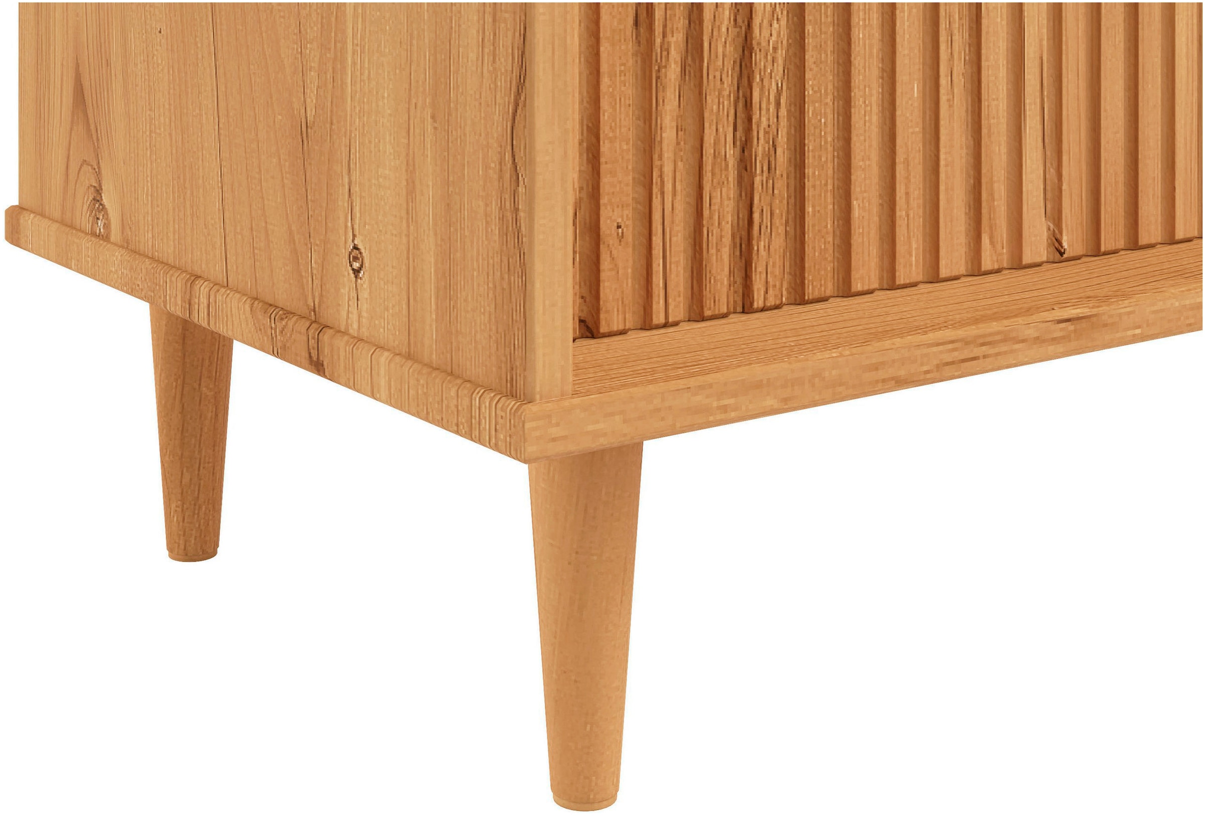 OTTO home Sideboard »Malmedy  Front mit gefrästen Rillen« Kommode aus massivem Kiefernholz, Push-to-open, Breite 160 cm