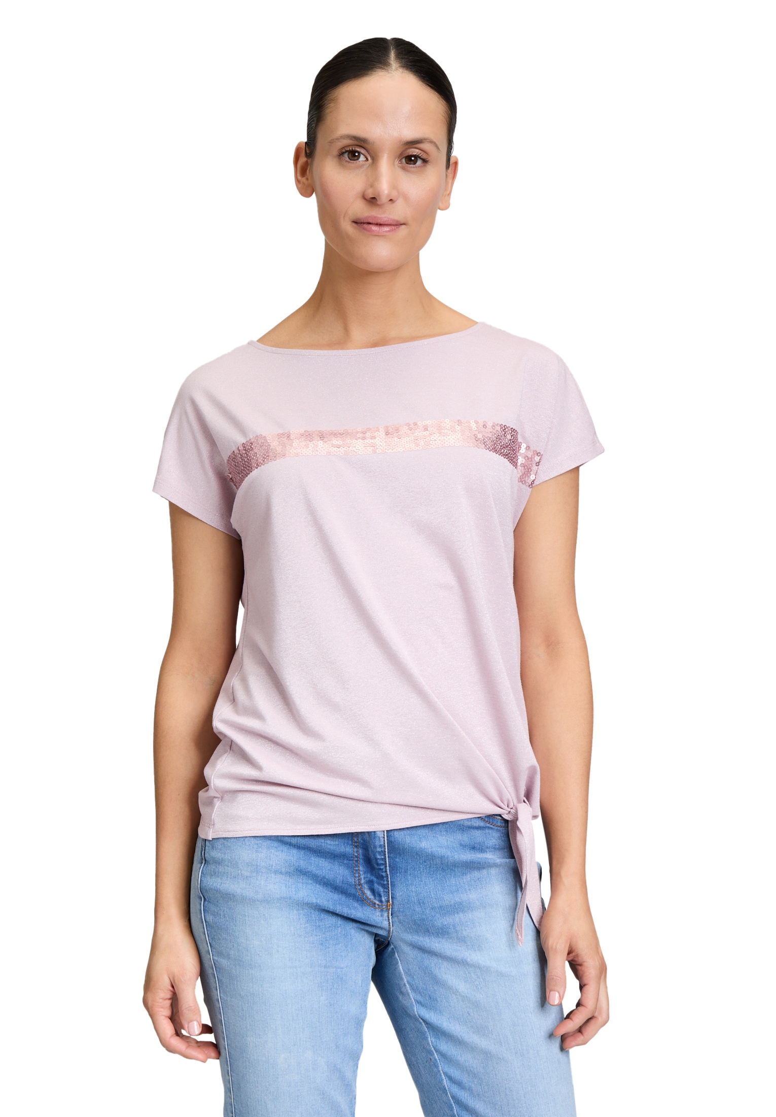 Betty Barclay Kurzarmshirt "Damen mit Schleifenknoten", 1 Stk. Pailletten günstig online kaufen