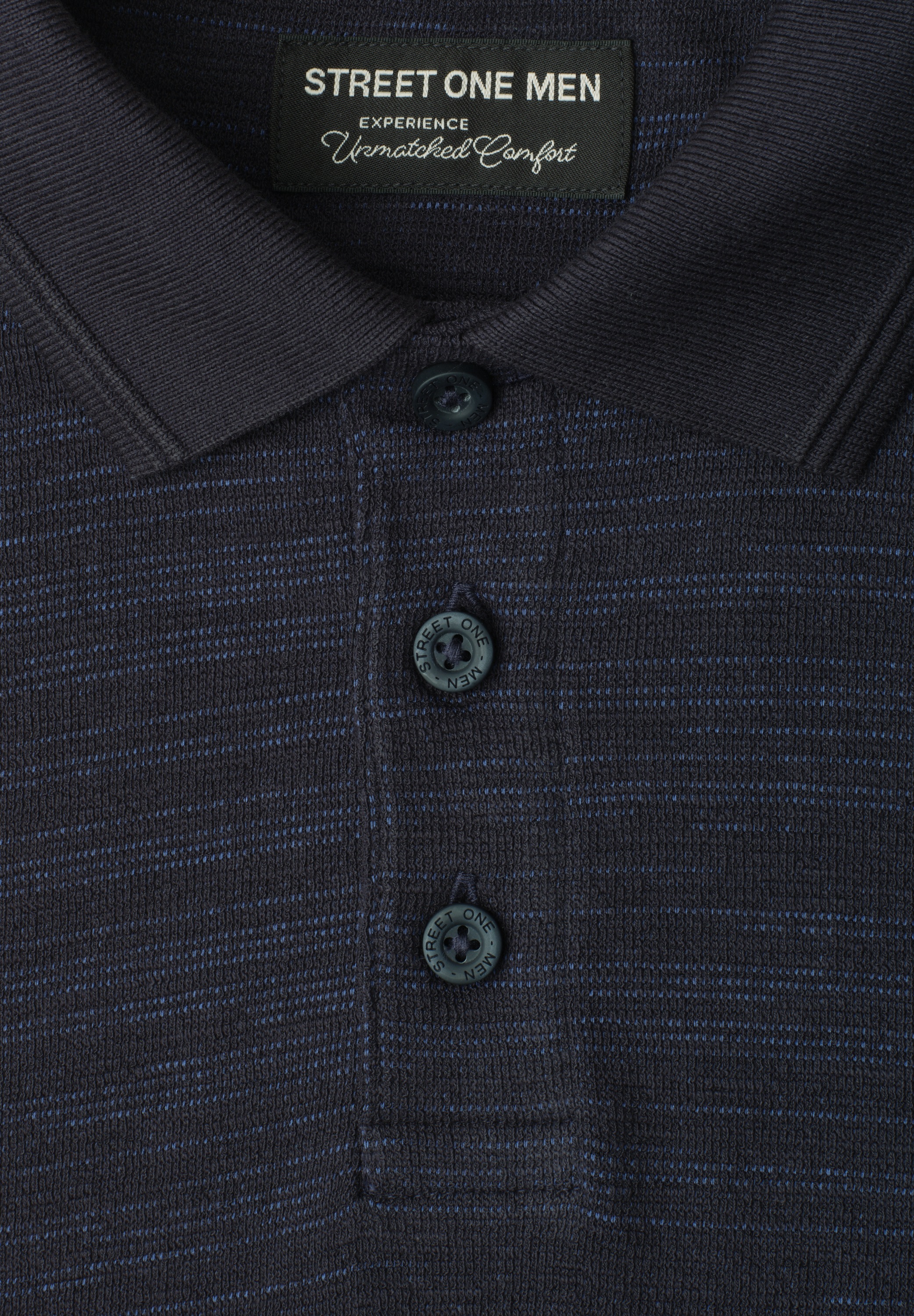 STREET ONE MEN Poloshirt aus Baumwolle mit Stretchante