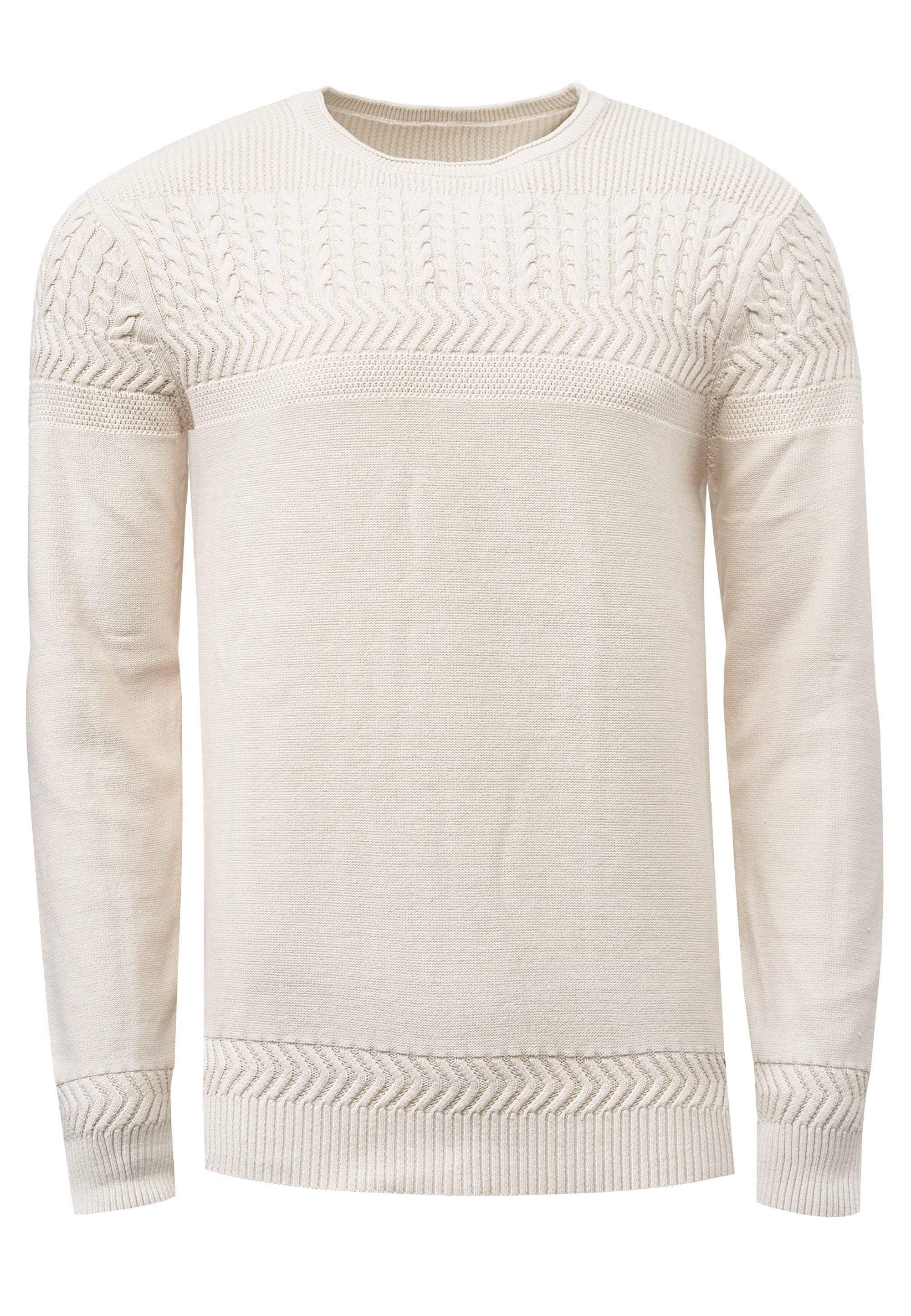 Rusty Neal Strickpullover, mit aufwendigem Strickmuster