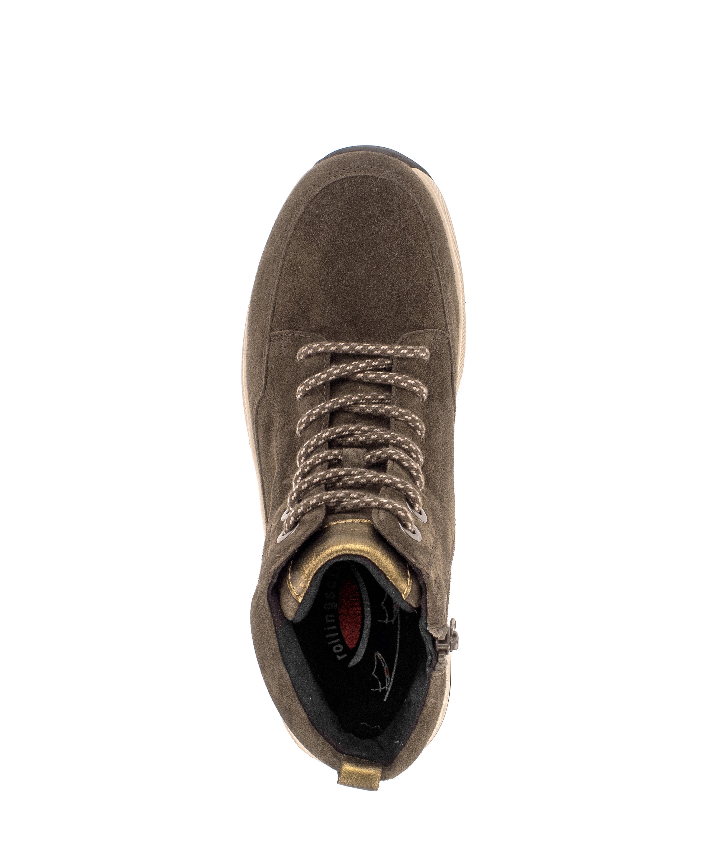 rollingsoft Schnürboots  Keilabsatz, High Top-Sneaker mit gepolstertem Schaftrand