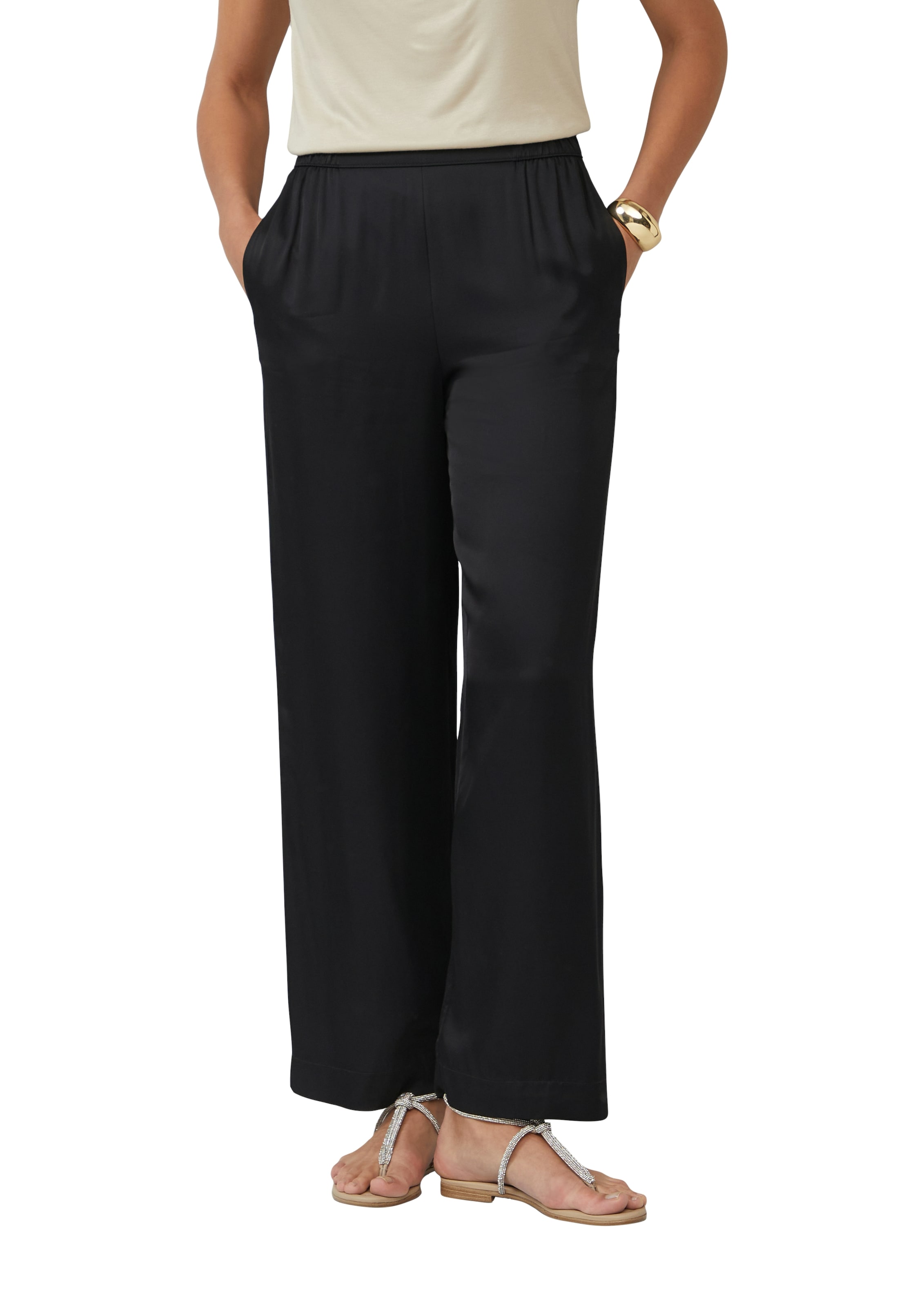 s.Oliver BLACK LABEL Stoffhose, mit elastischem Bund günstig online kaufen