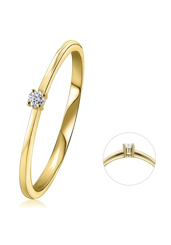 Diamantring »0,03 ct Diamant Brillant Ring aus 585 Gelbgold«