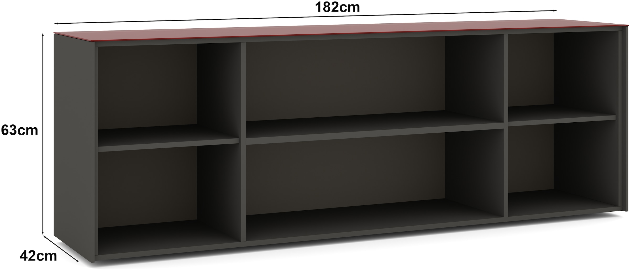 set one by Musterring Lowboard »Reno« 1 Stk. tlg. Mit Gleitern und in verschiedenen Farben erhältlich
